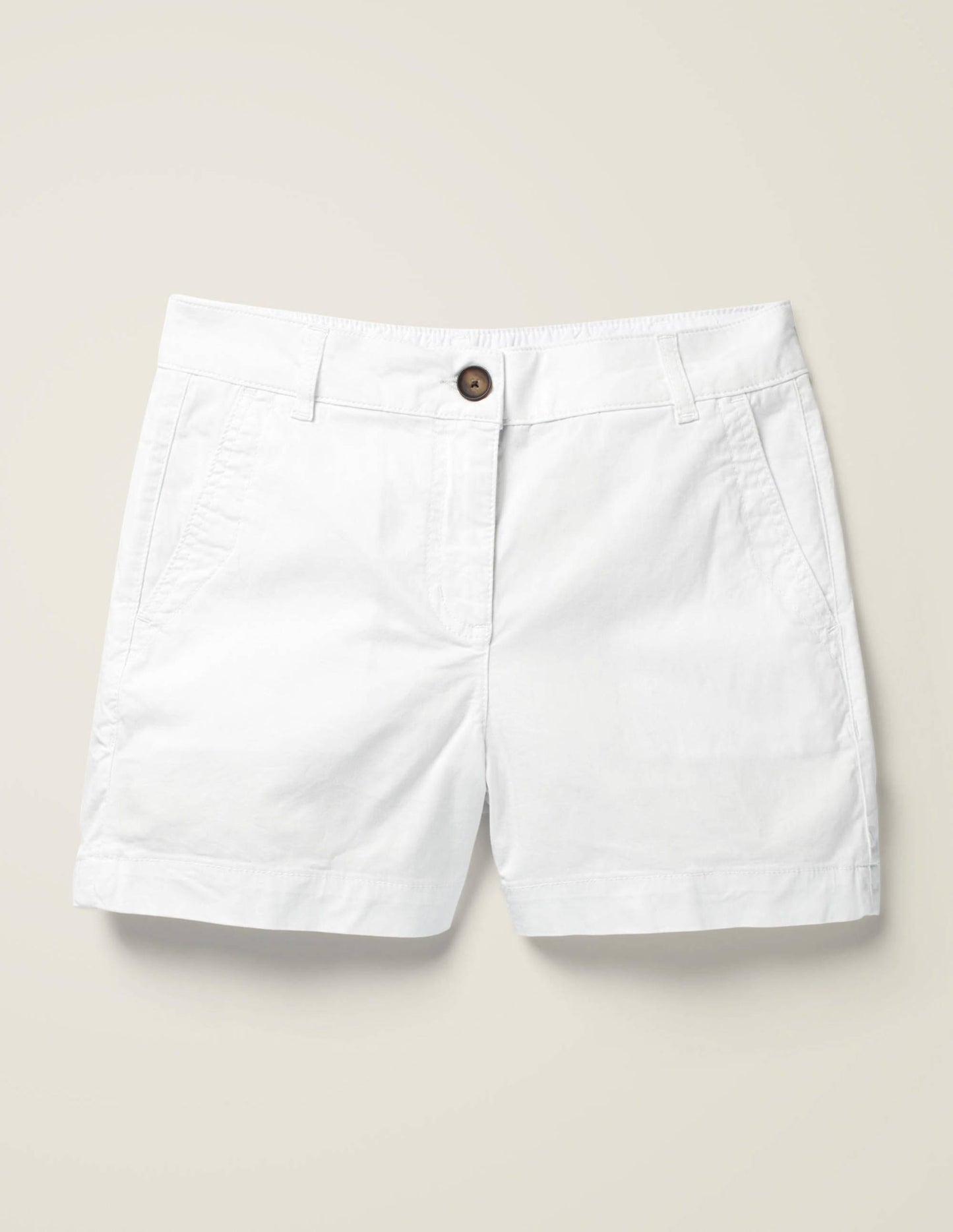 Daisy Chino Shorts-White