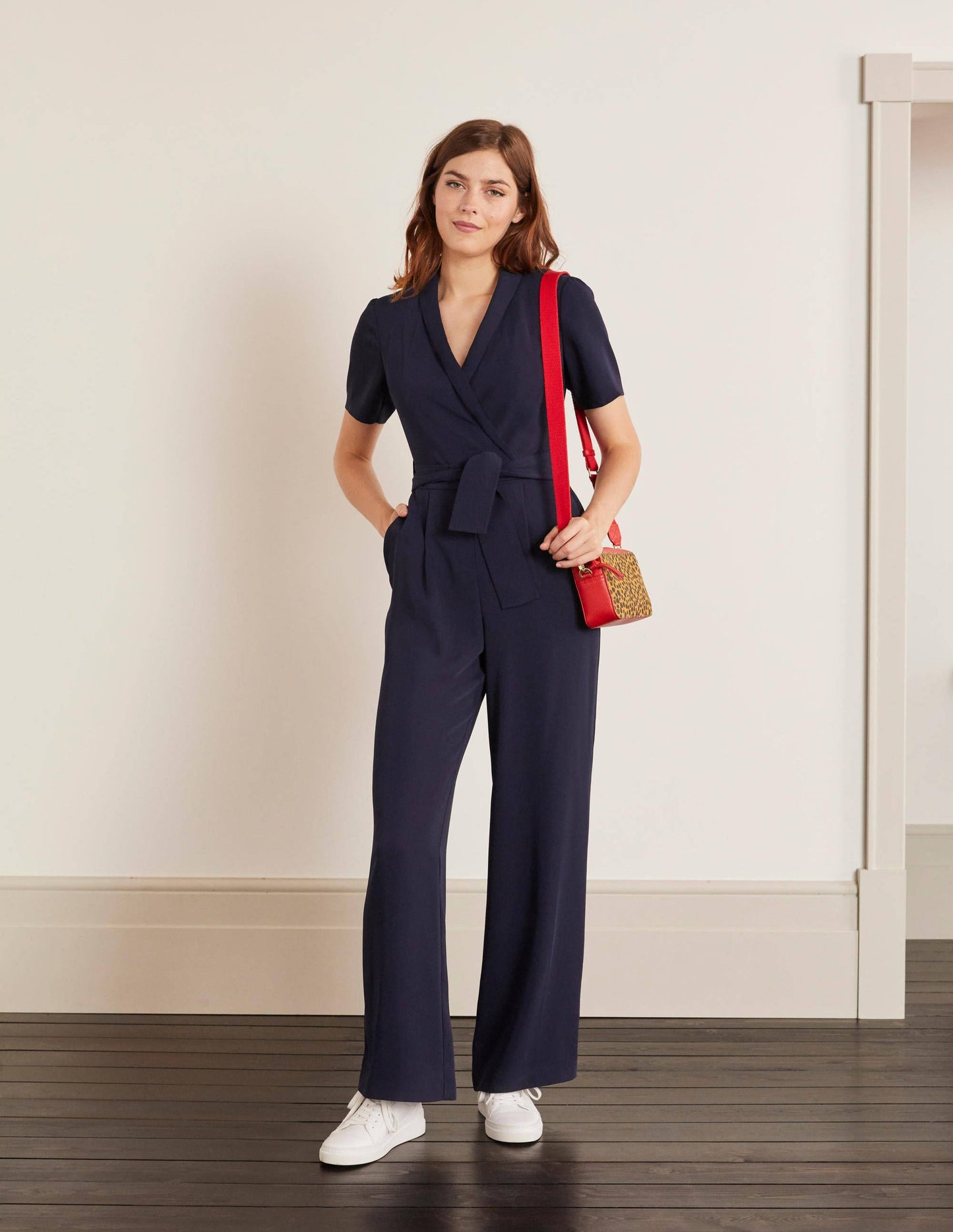 Ottoline Wrap Jumpsuit-Navy