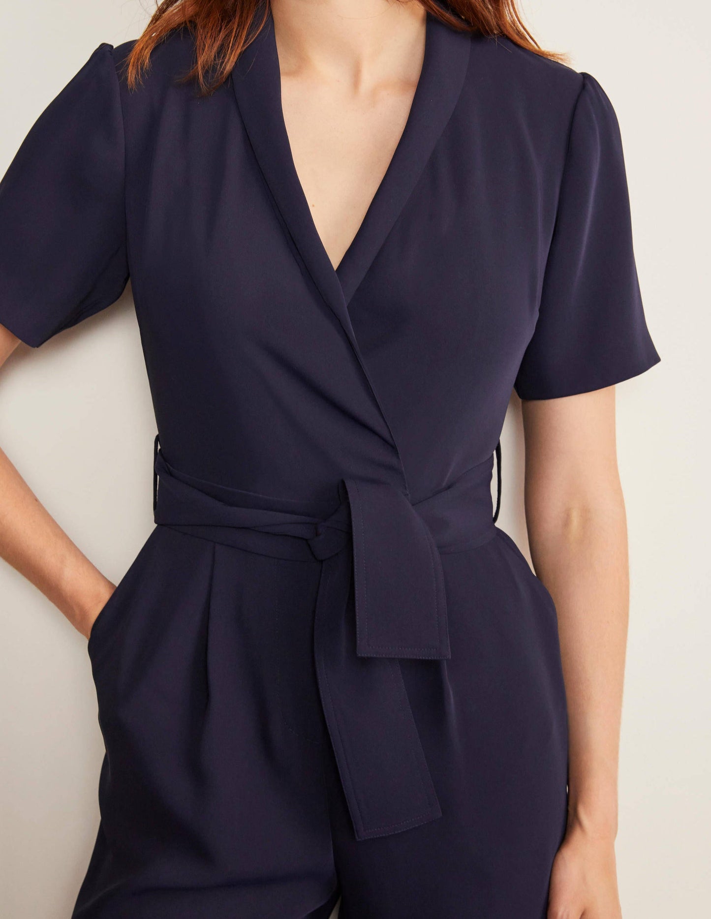 Ottoline Wrap Jumpsuit-Navy
