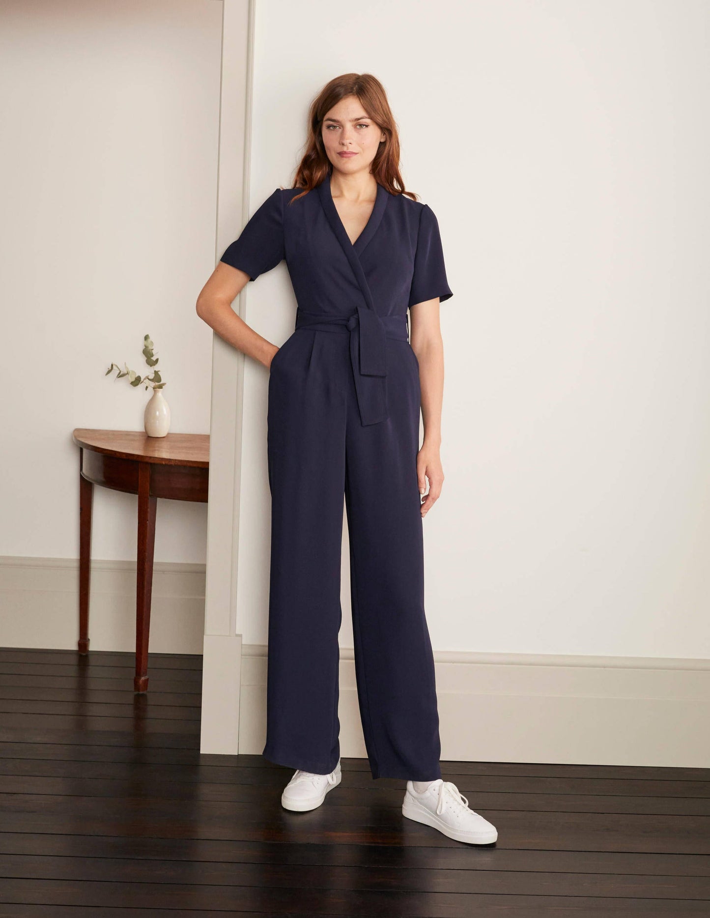 Ottoline Wrap Jumpsuit-Navy
