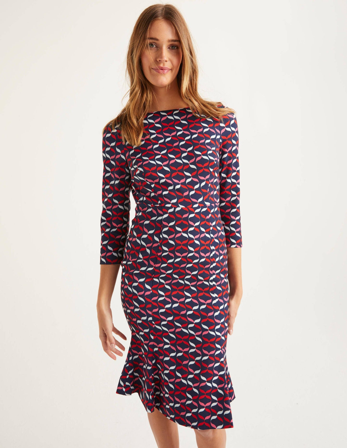 Violette Dress-Navy, Ribbons