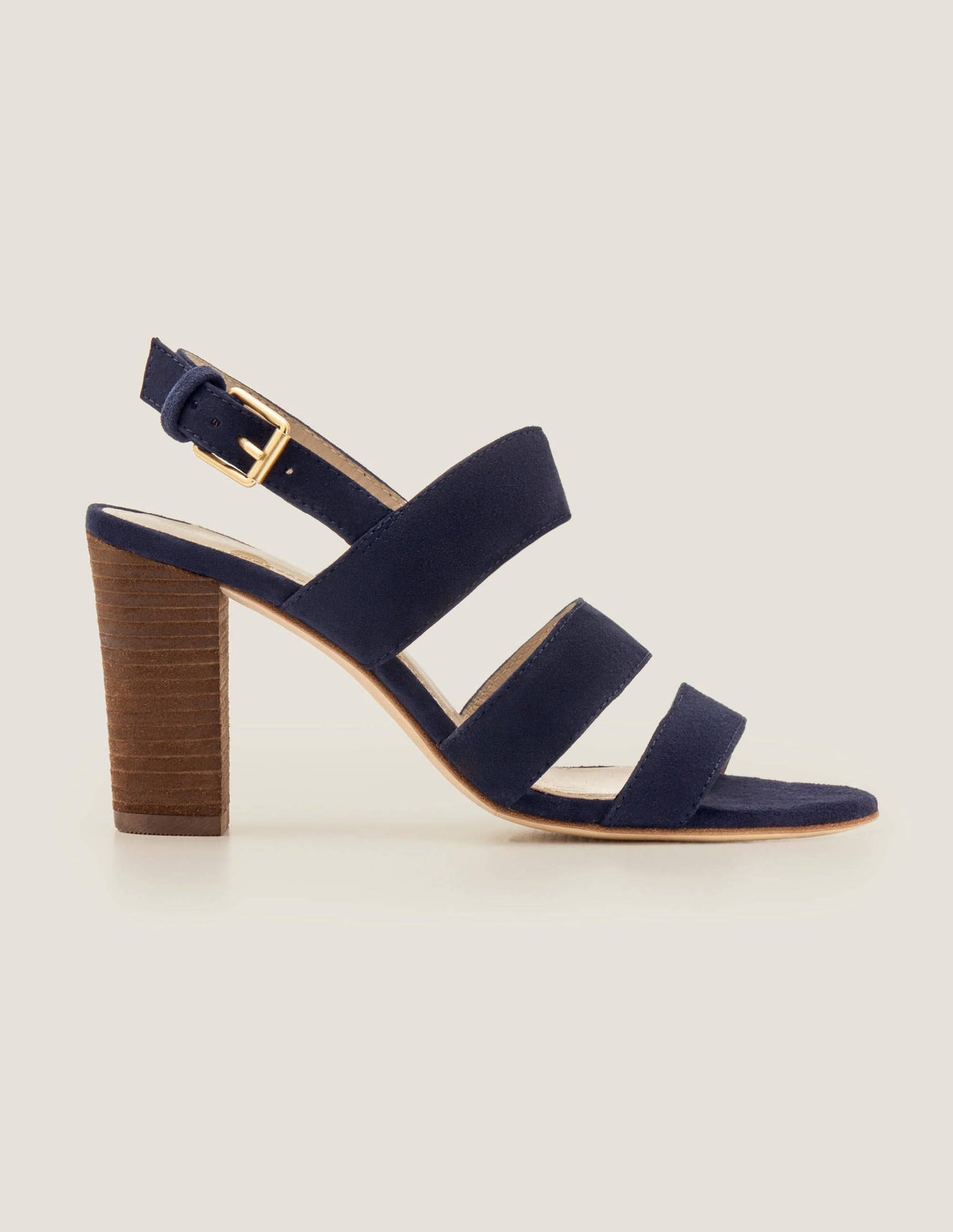 Samantha Heeled Sandals-Navy