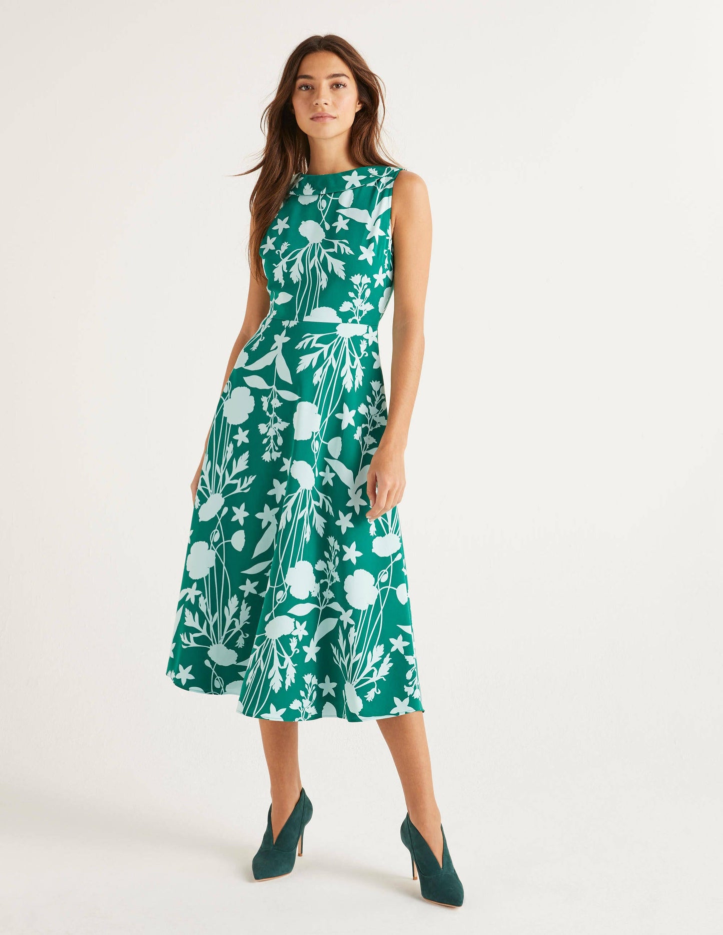 Clarissa Midi Dress-Forest, Garden Charm