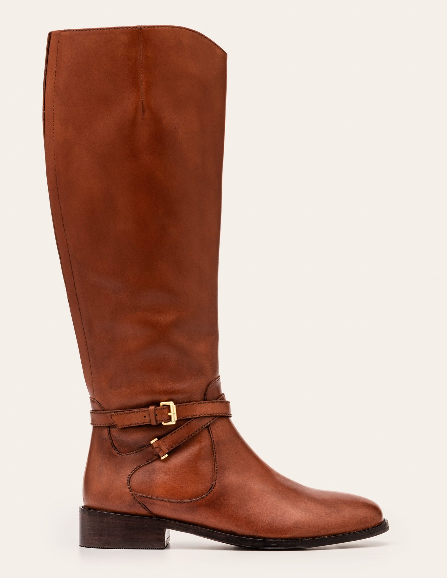 Pembroke Knee High Boots-Dark Tan