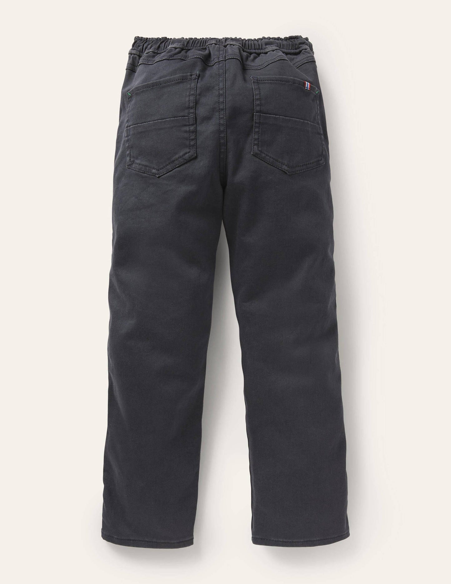 Relaxed Slim Pull-on Trousers-Soot Grey