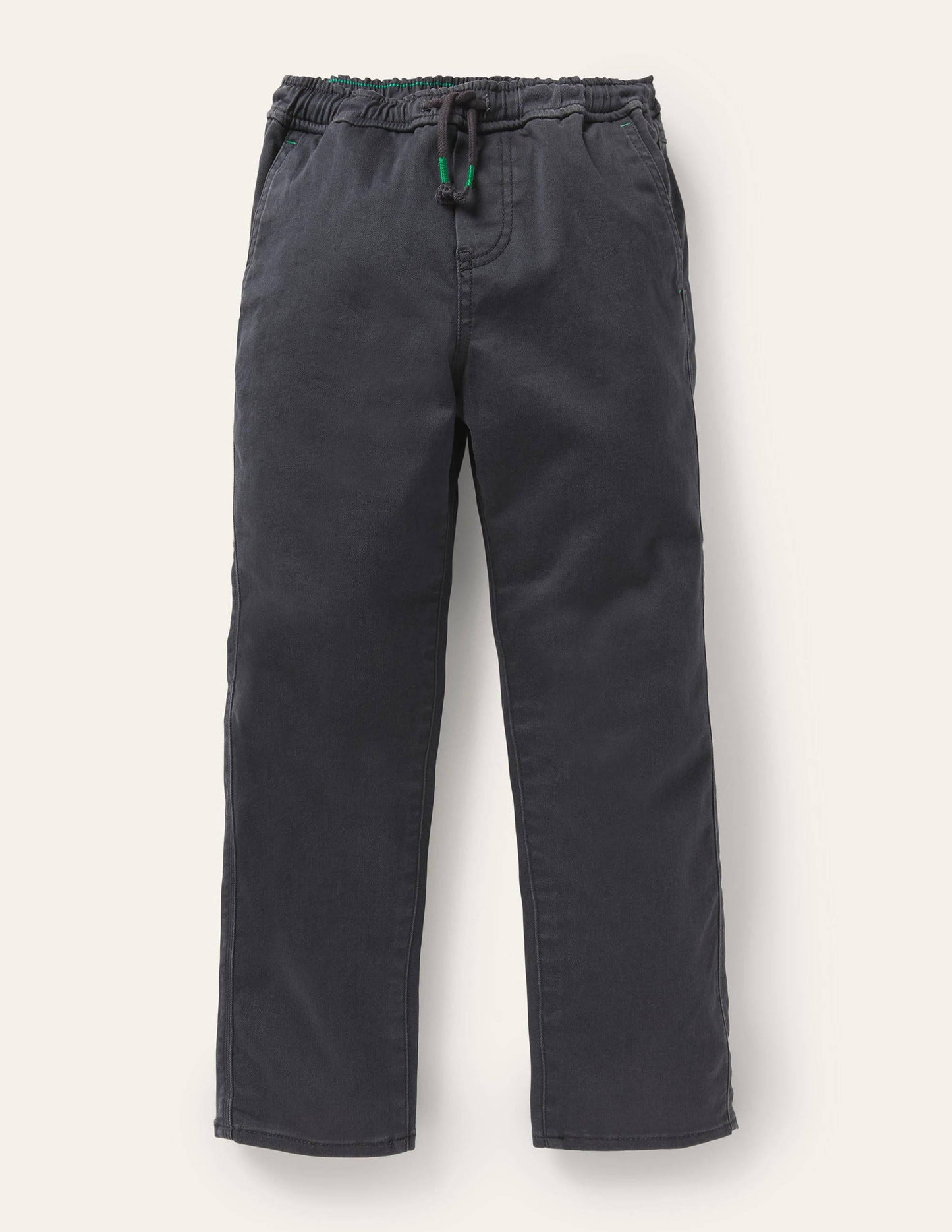 Relaxed Slim Pull-on Trousers-Soot Grey