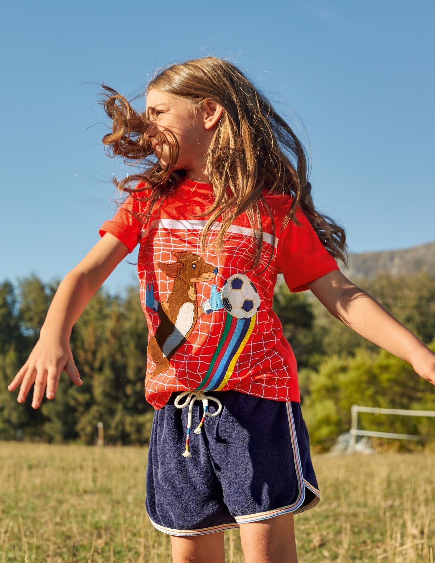 Activity Appliqué T-shirt-Rocket Red Sausage Dog