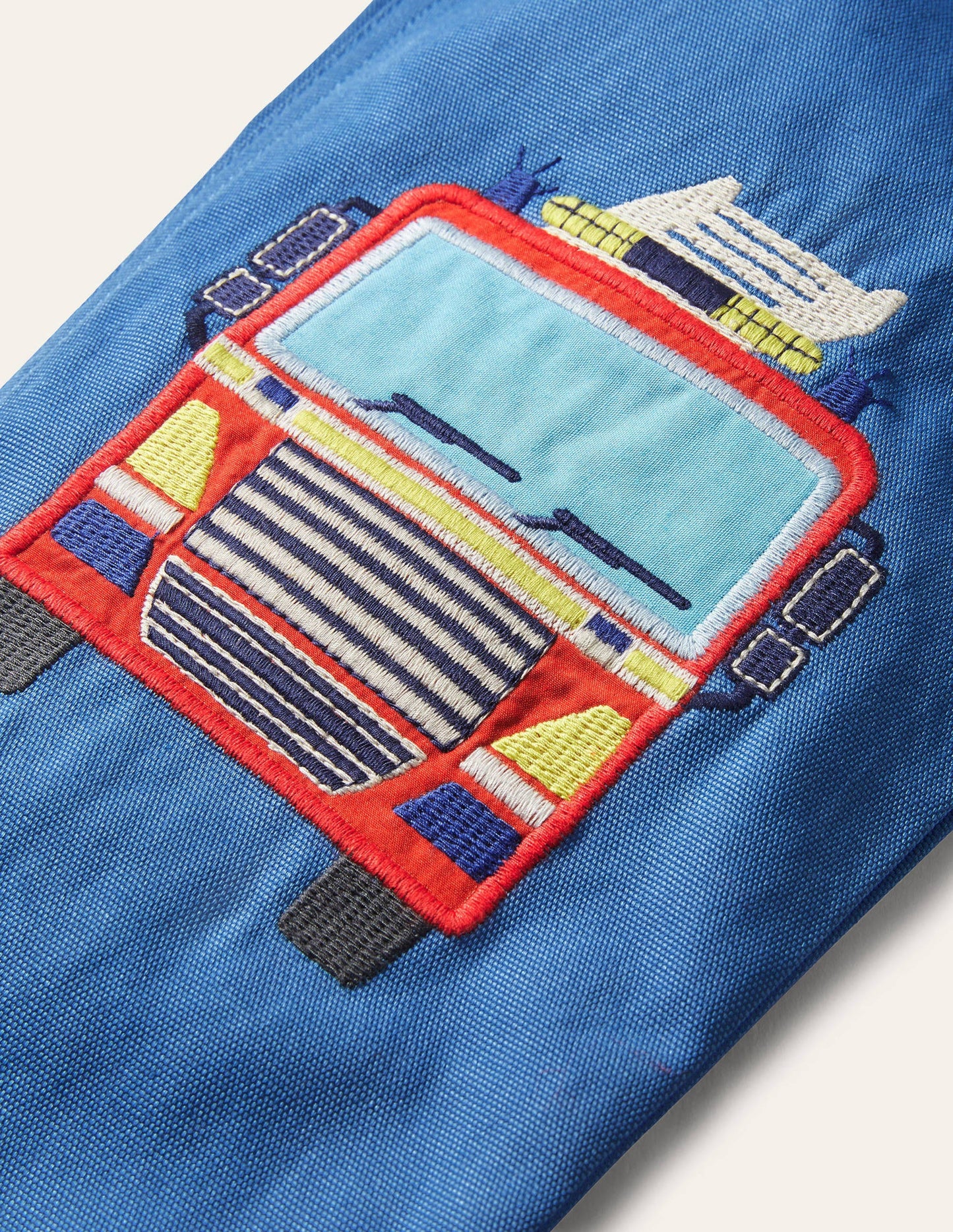 Appliqué Pull-on Trousers-Elizabethan Blue Fire Engine