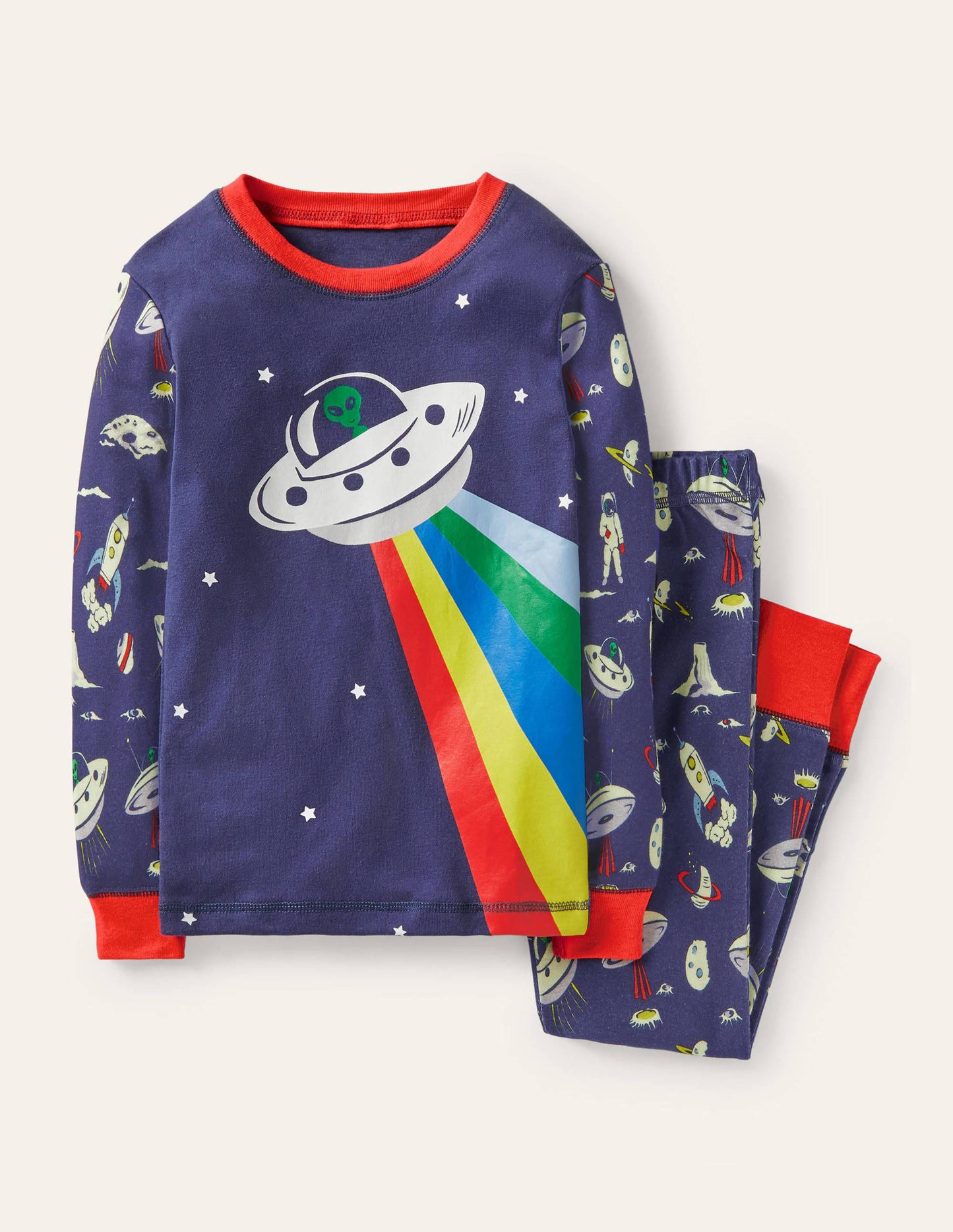 Snug Long John Pyjamas-Starboard Blue UFO