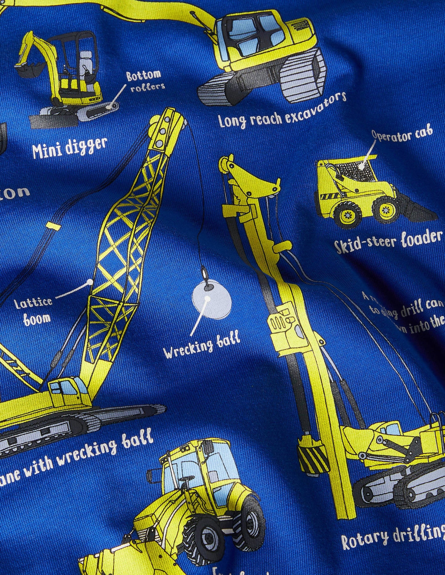 Educational Vehicle T-shirt-Brilliant Blue Diggers
