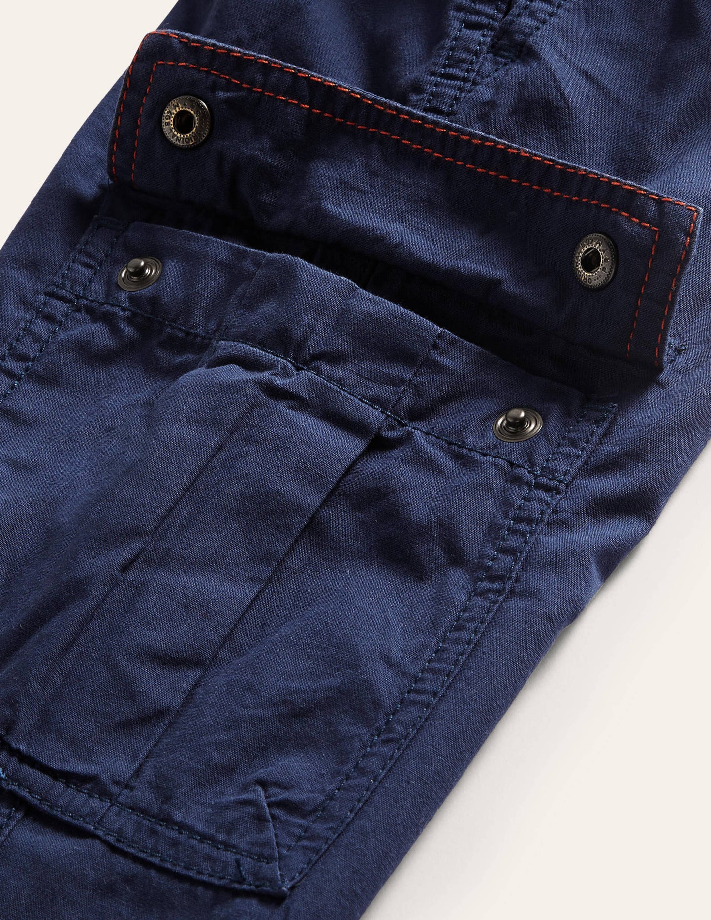 Lined Utility Cargo Trousers-College Navy