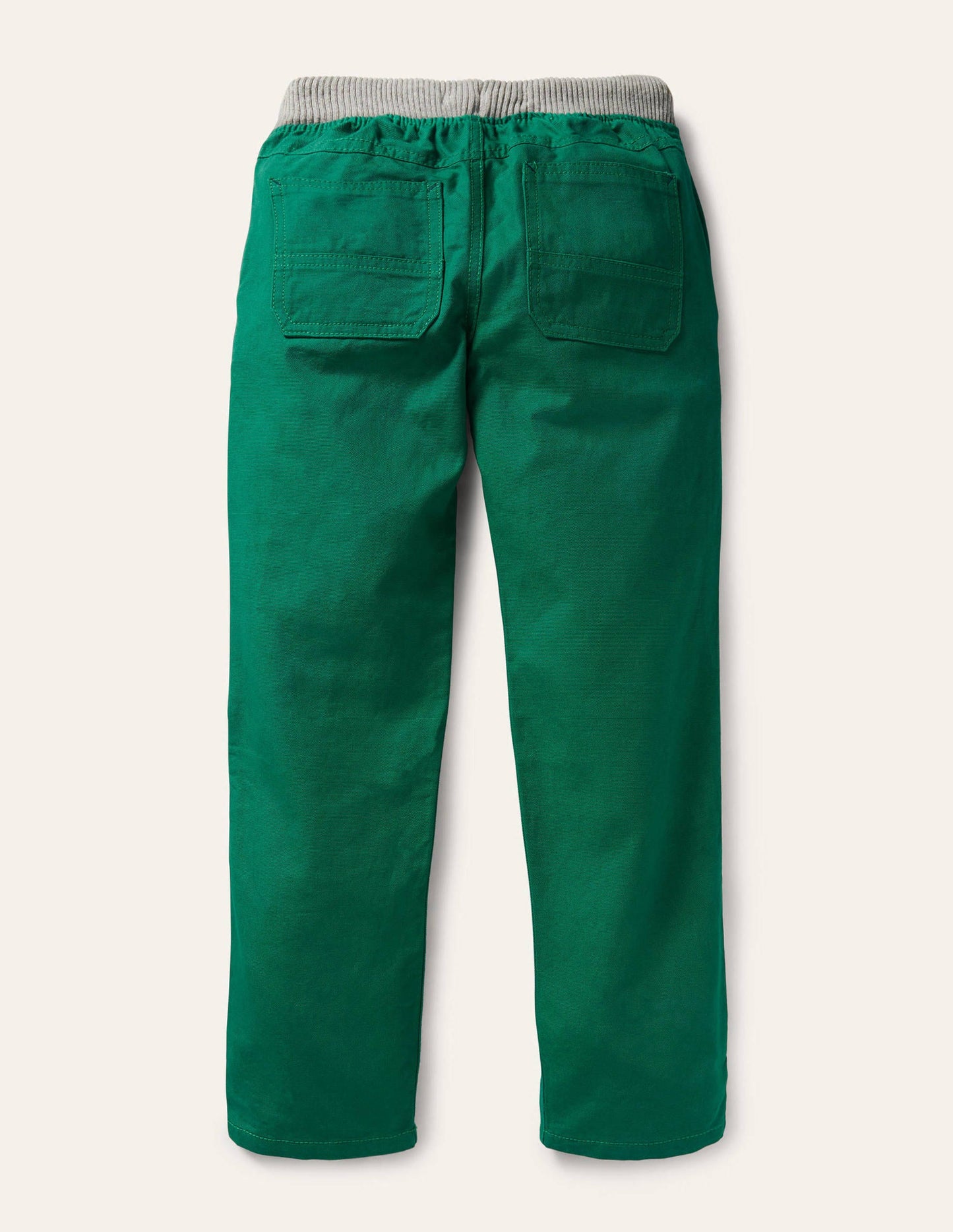 Appliqué Pull-on Trousers-Forest Green Woodland
