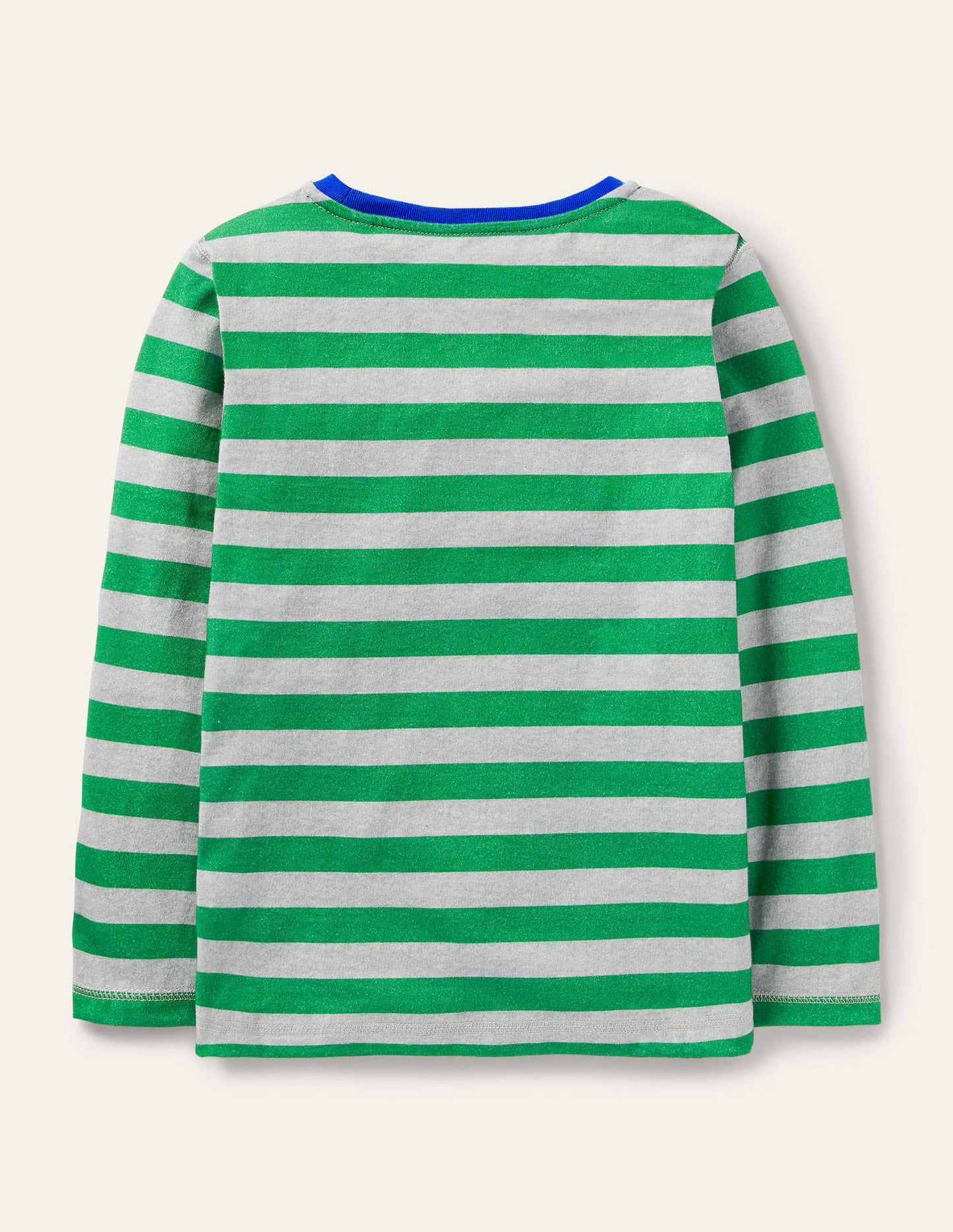Supersoft Long-sleeved T-shirt-Grey Marl/Highland Green