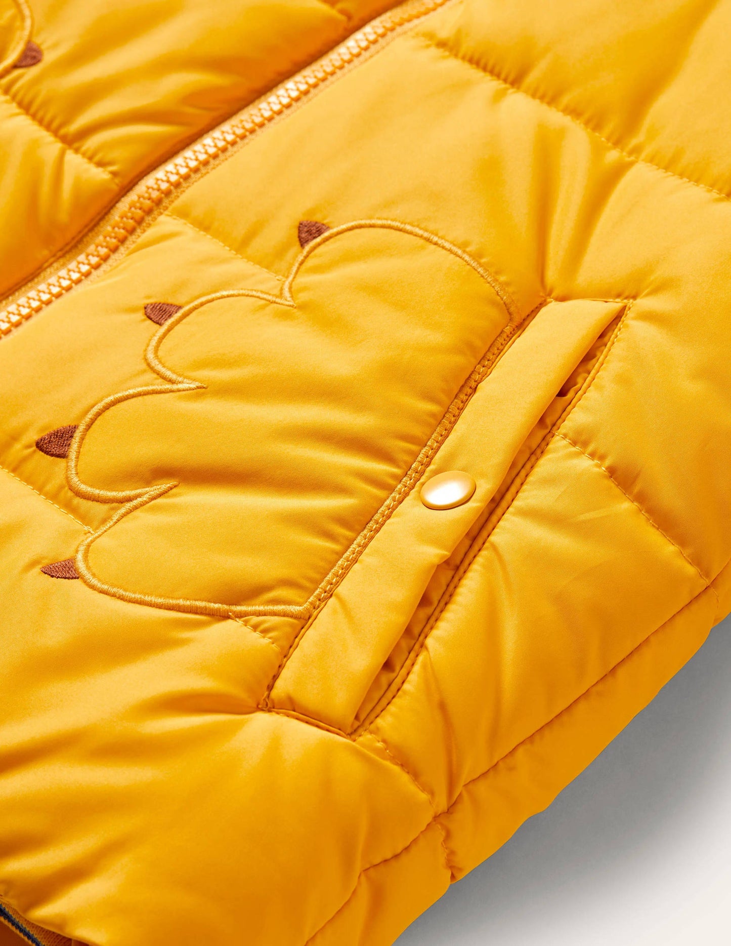 Fun Lion Padded Jacket-Honeycomb Yellow Lion