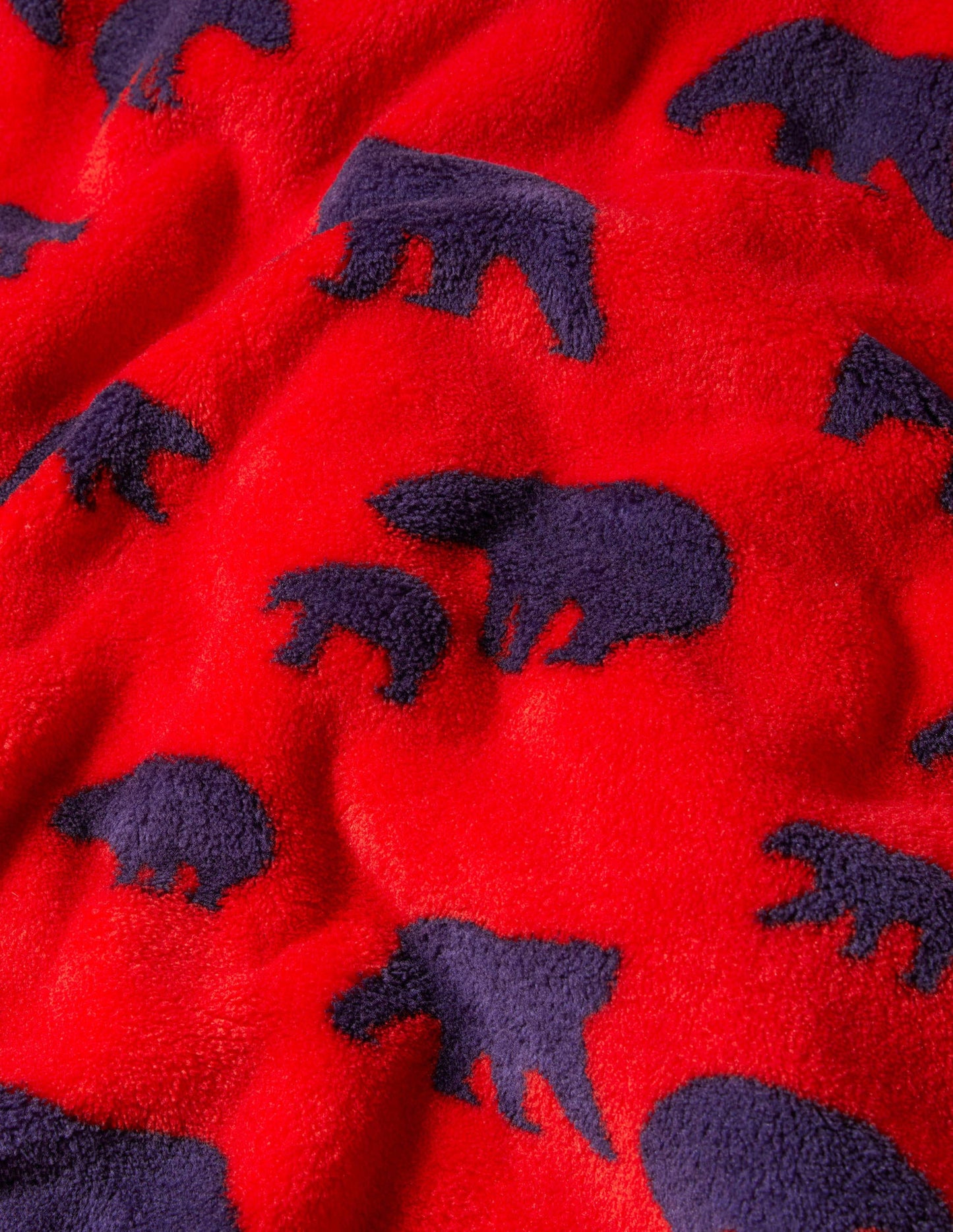 Cosy Fleece All-In-One-Rockabilly Red Bears