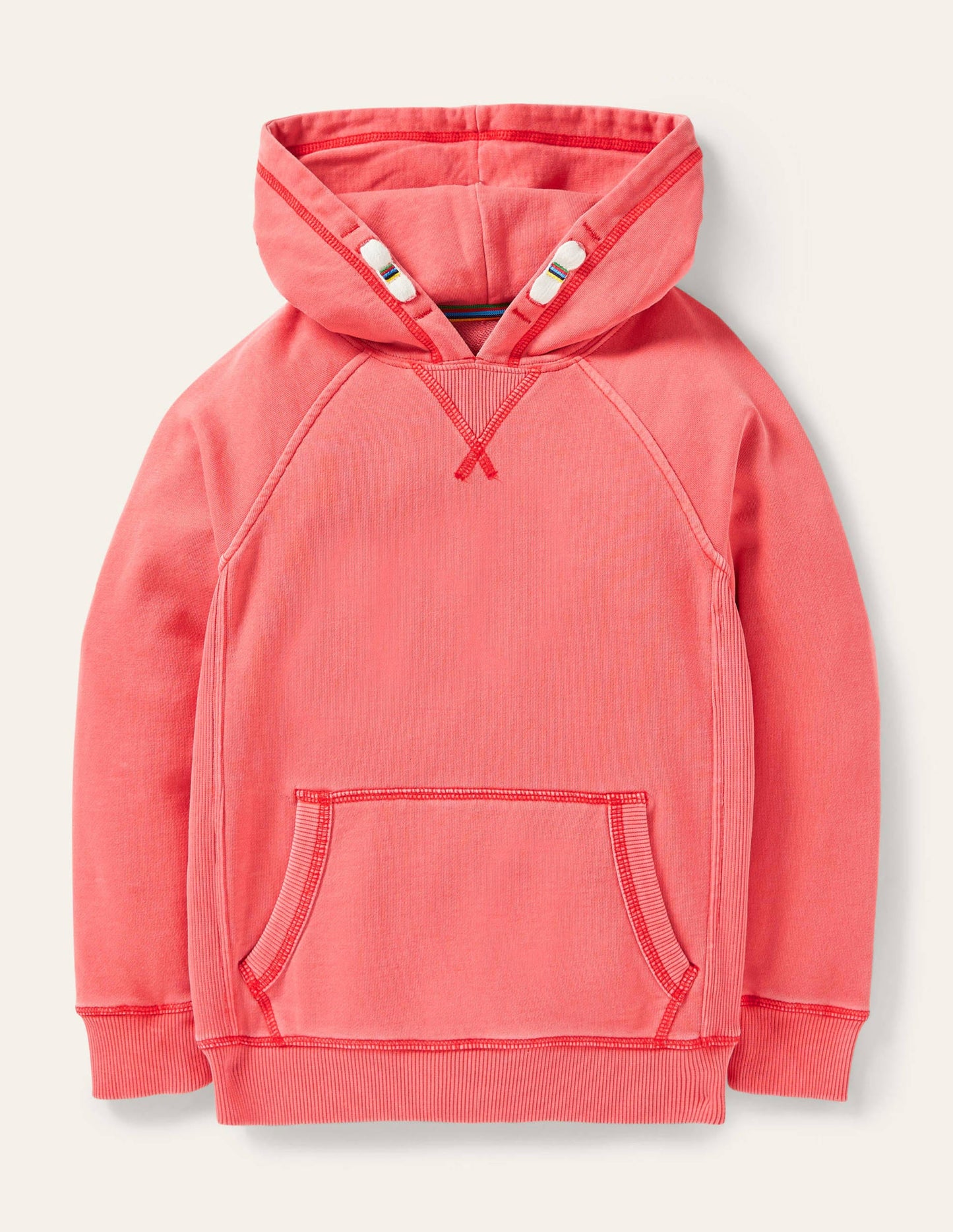 Garment Dye Hoodie-Strawberry Tart Red