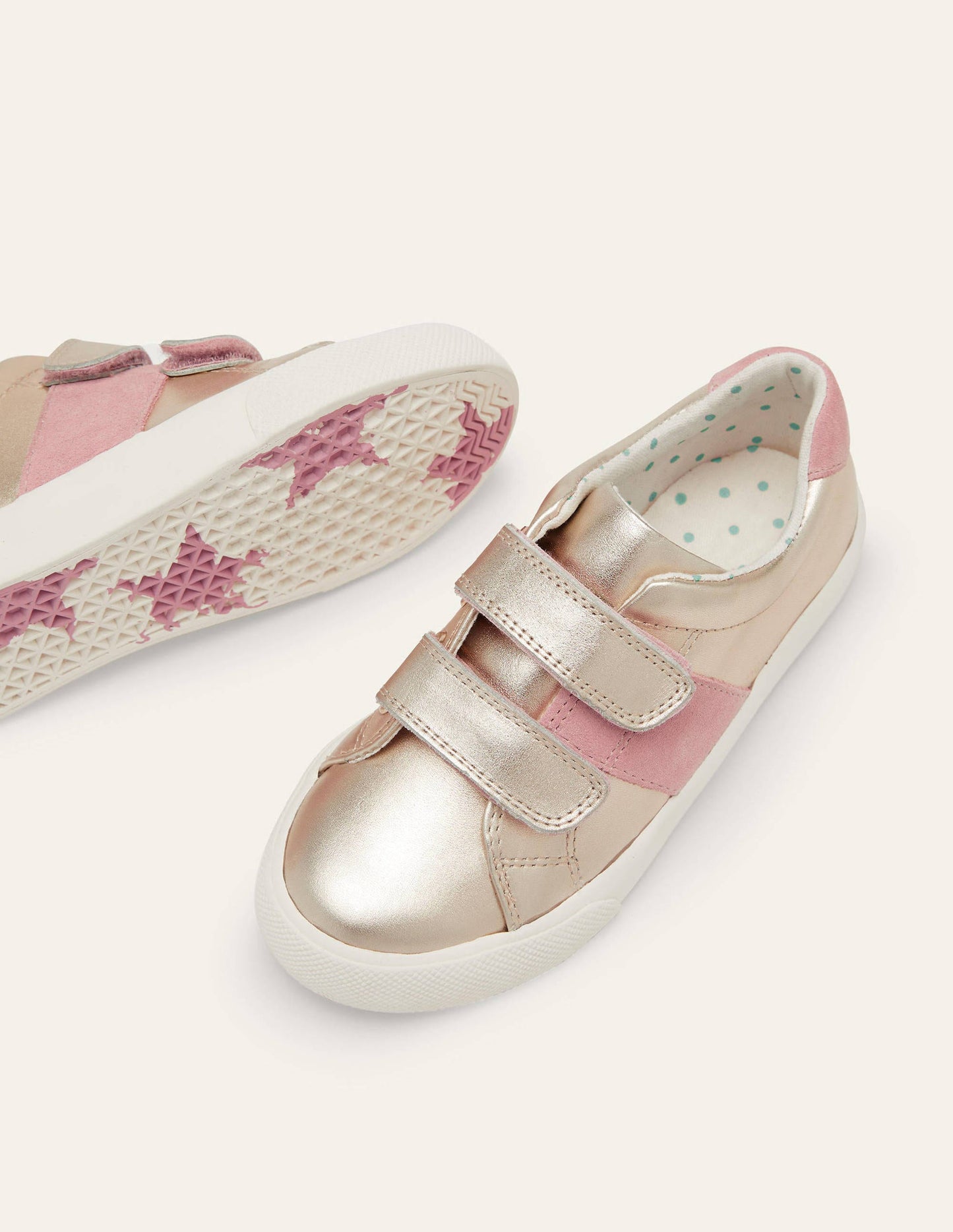 Fun Trainers-Gold Leather