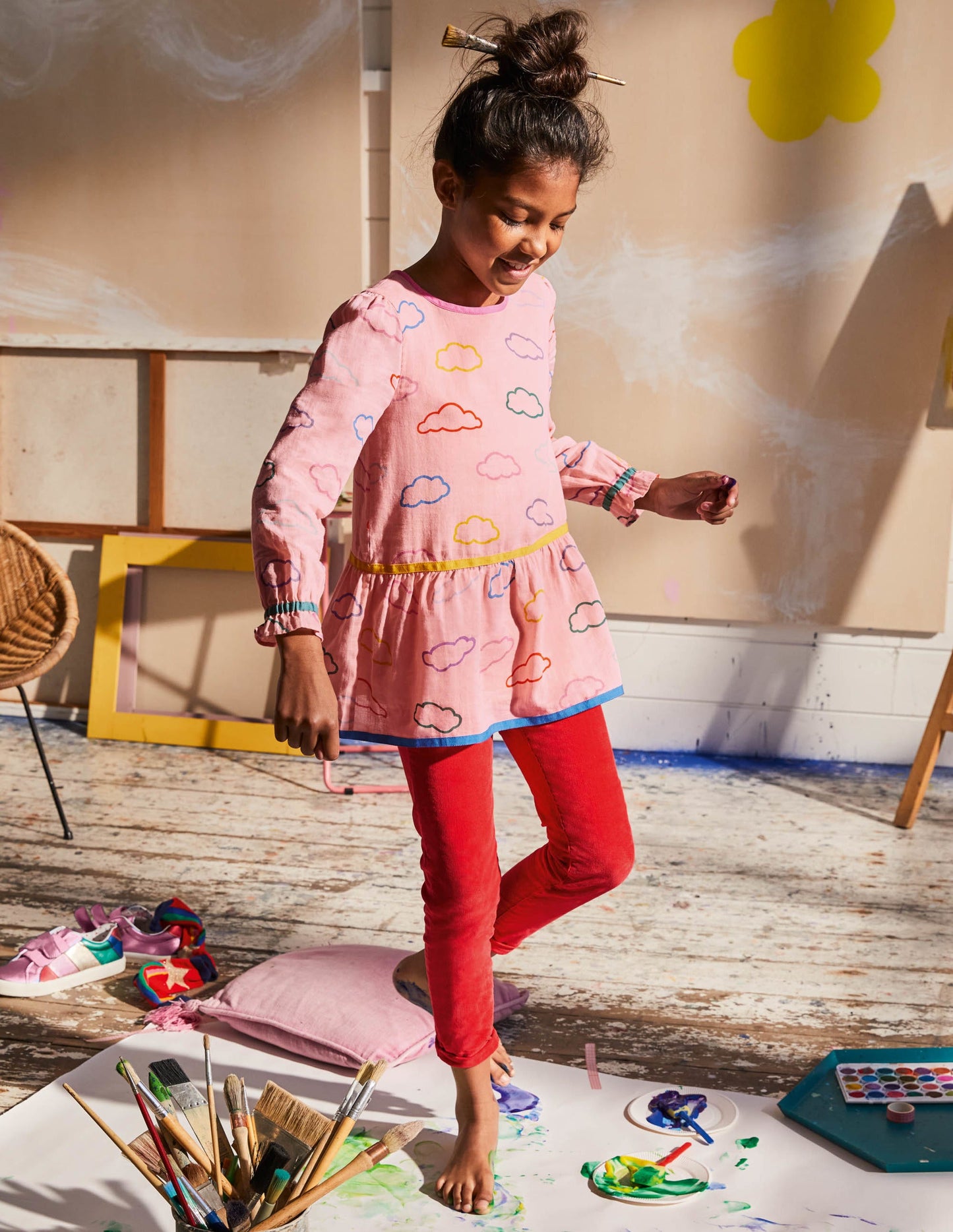 Cord Leggings-Strawberry Tart Red