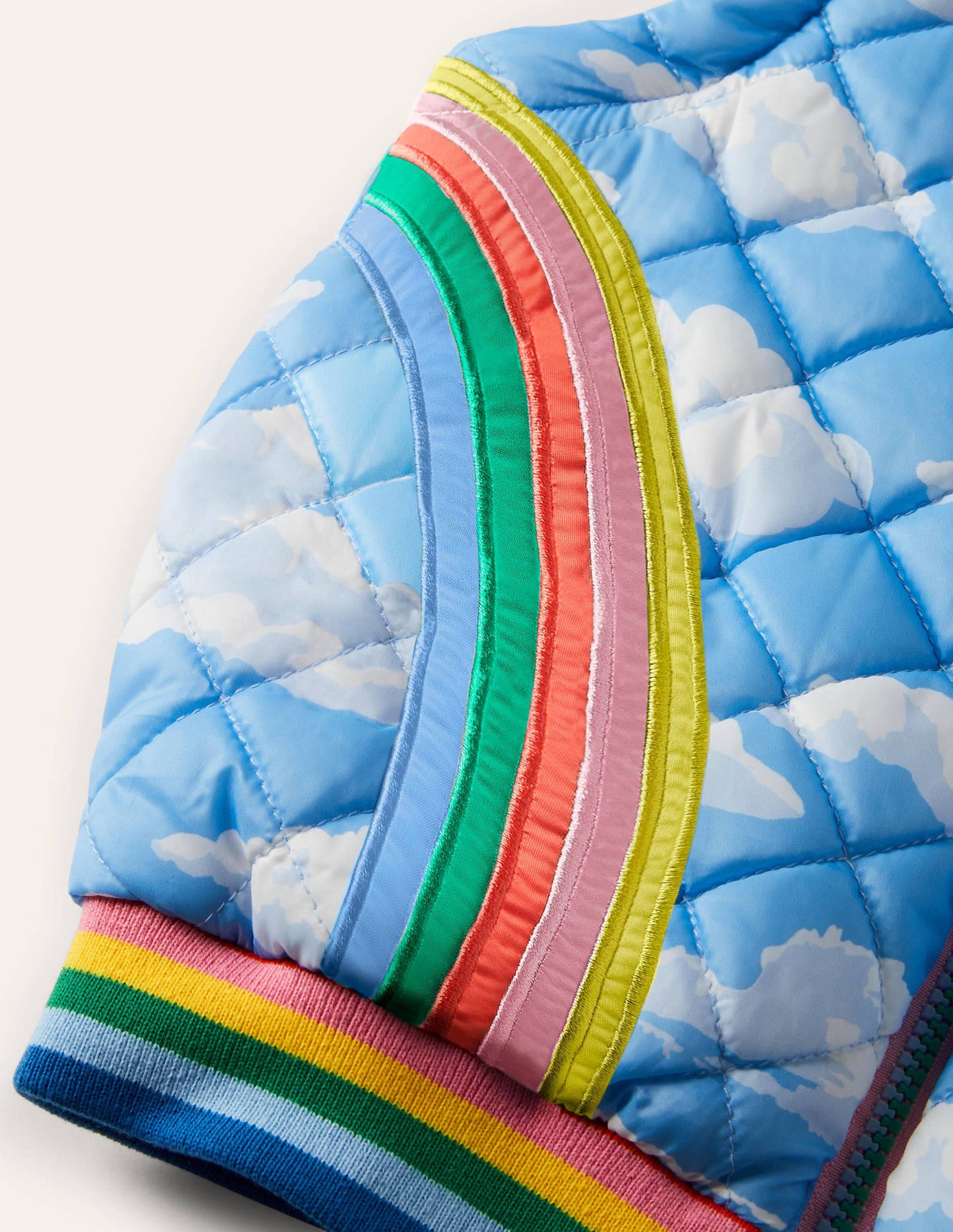 Cloud Bomber Jacket-Surfboard Blue Clouds