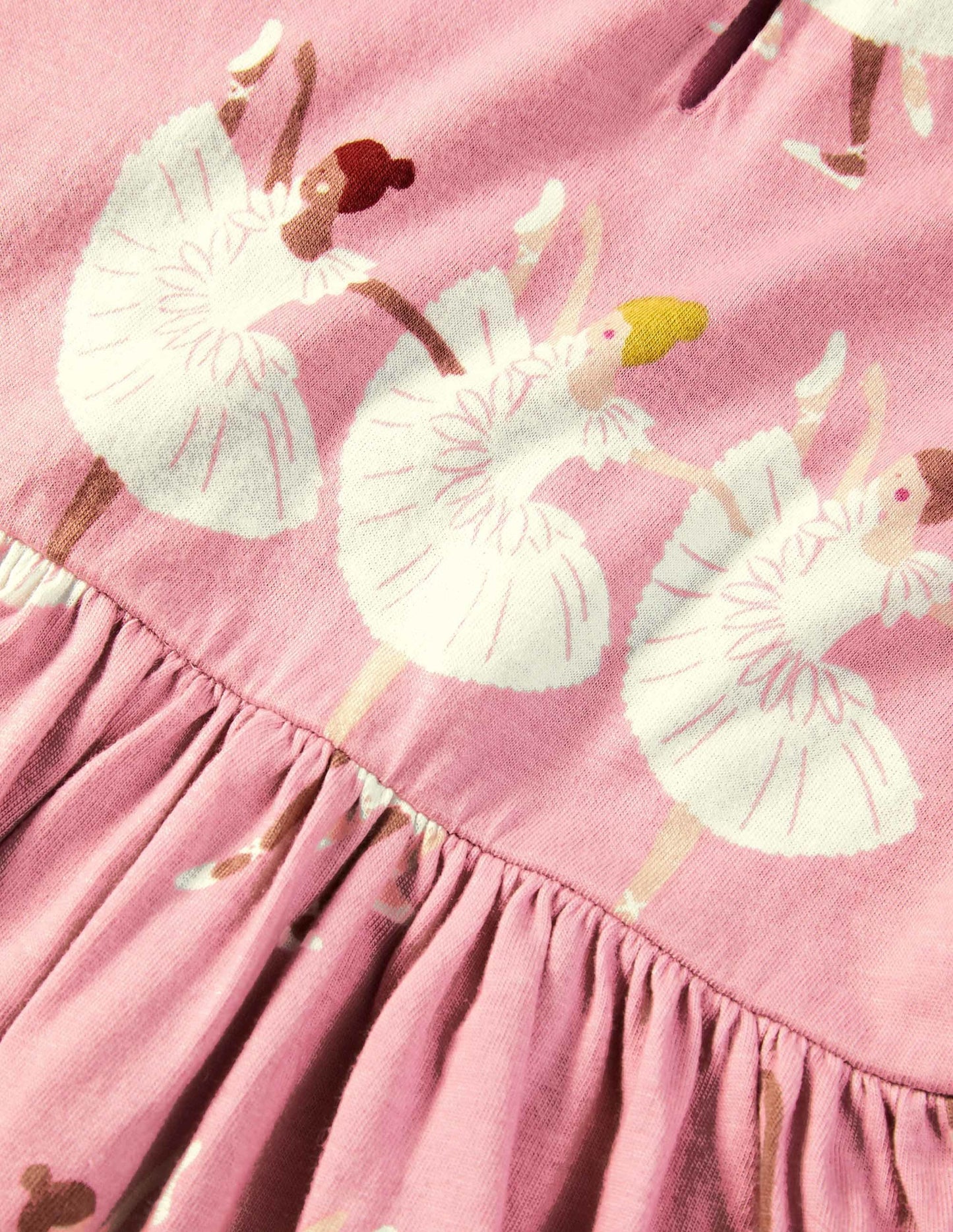 Jersey Collar Printed Dress-Formica Pink Ballerinas