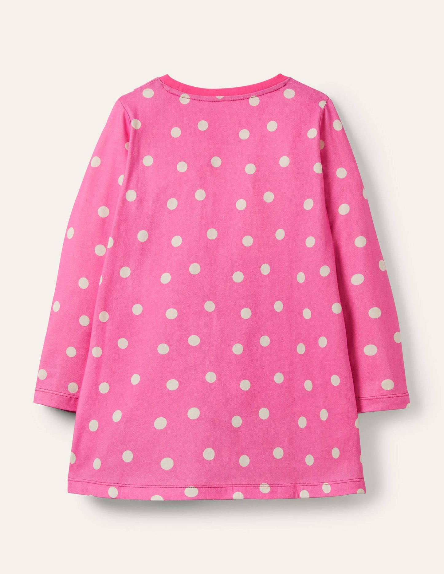 Festive Scene Appliqué Tunic-Bright Pink Pin Spot Dogs