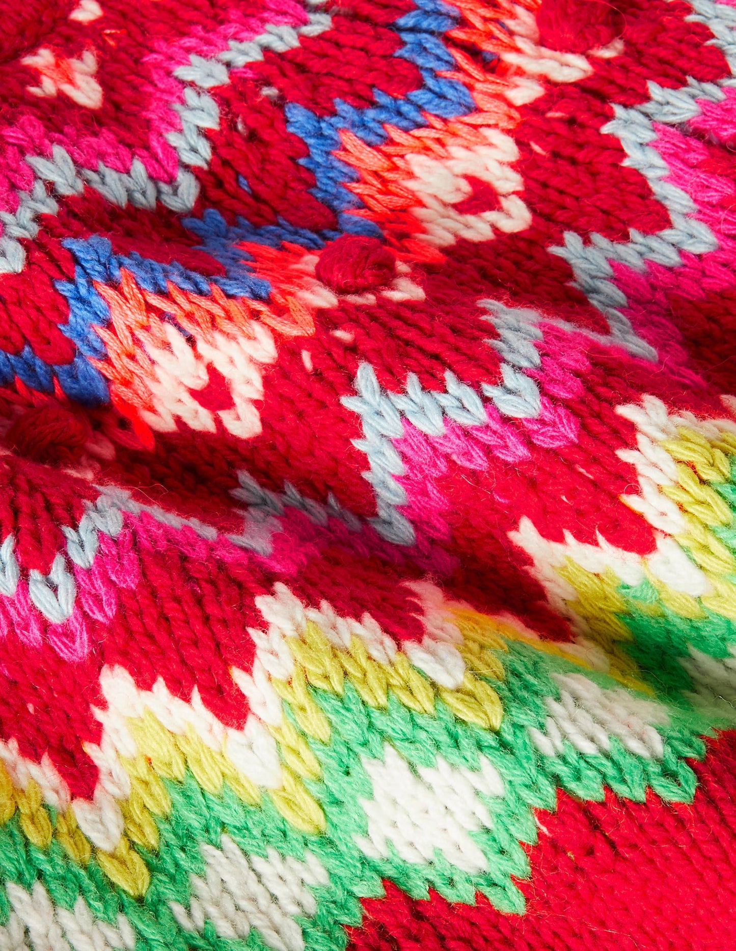 Cosy Fair Isle Jumper-Rockabilly Red