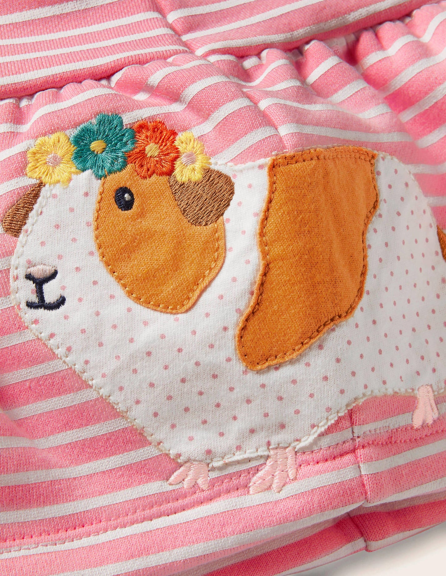 Cosy Sweatshirt Dress-Formica Pink/Ivory Guinea Pigs