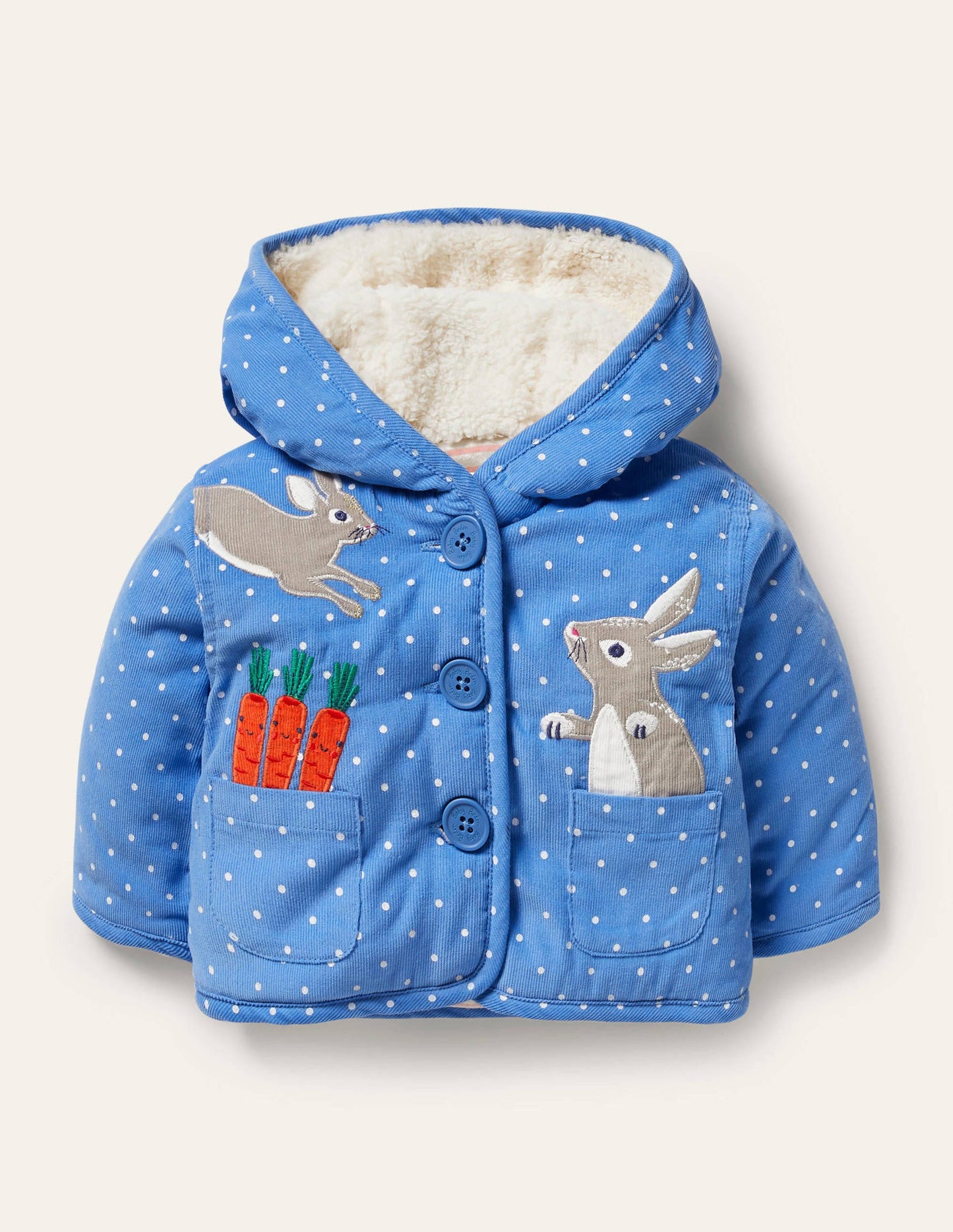 Cord Jacket-Elizabethan Blue Bunnies