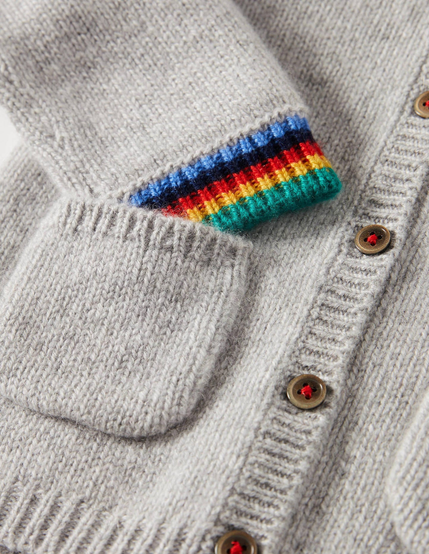 Cashmere Cardigan-Grey Marl