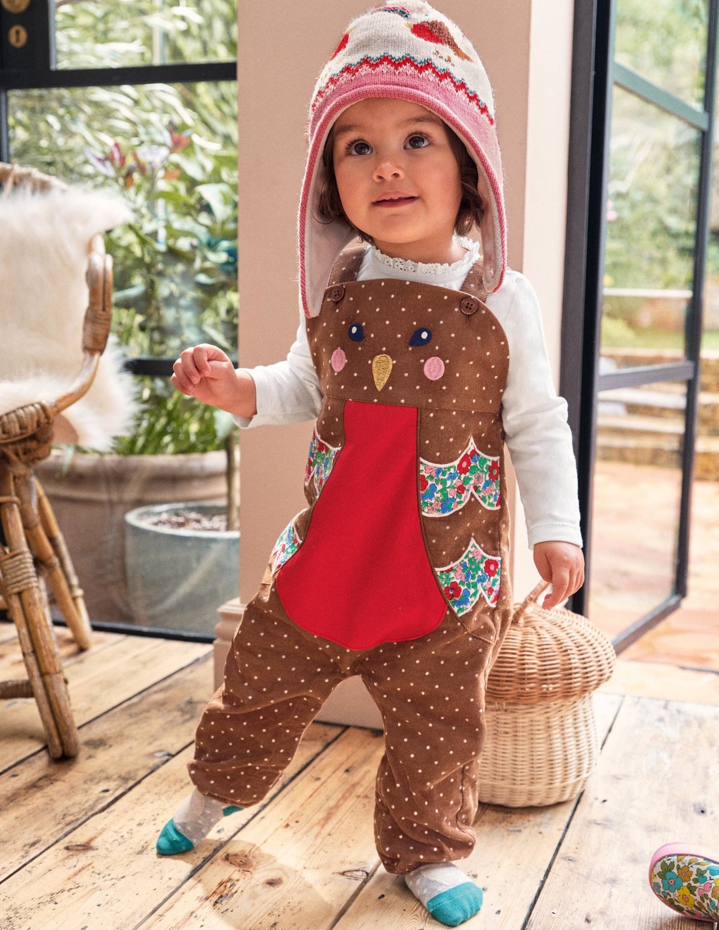 Novelty Dungaree Play Set-Terrier Brown Robin