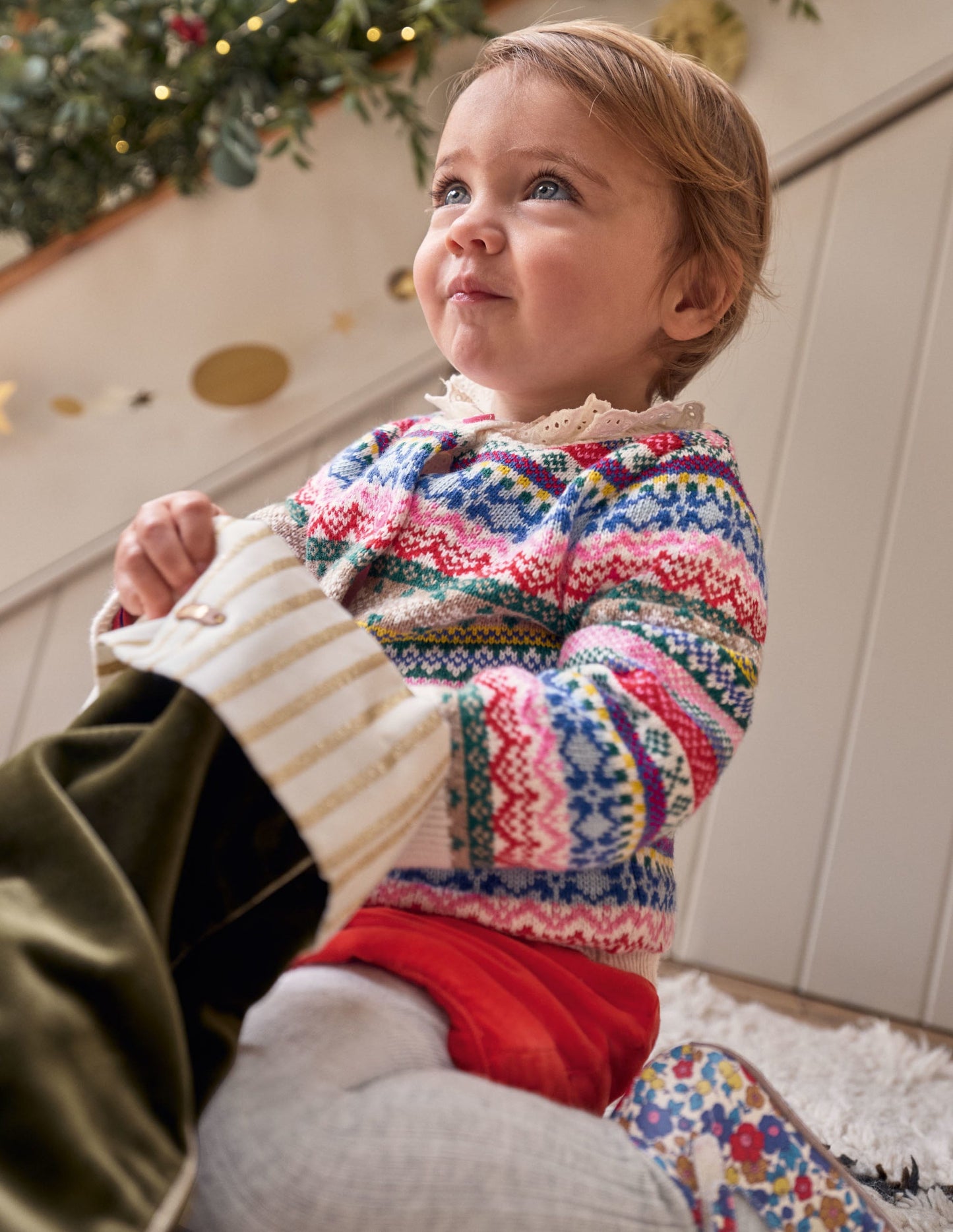 All-over Fair Isle Cardigan-Multi