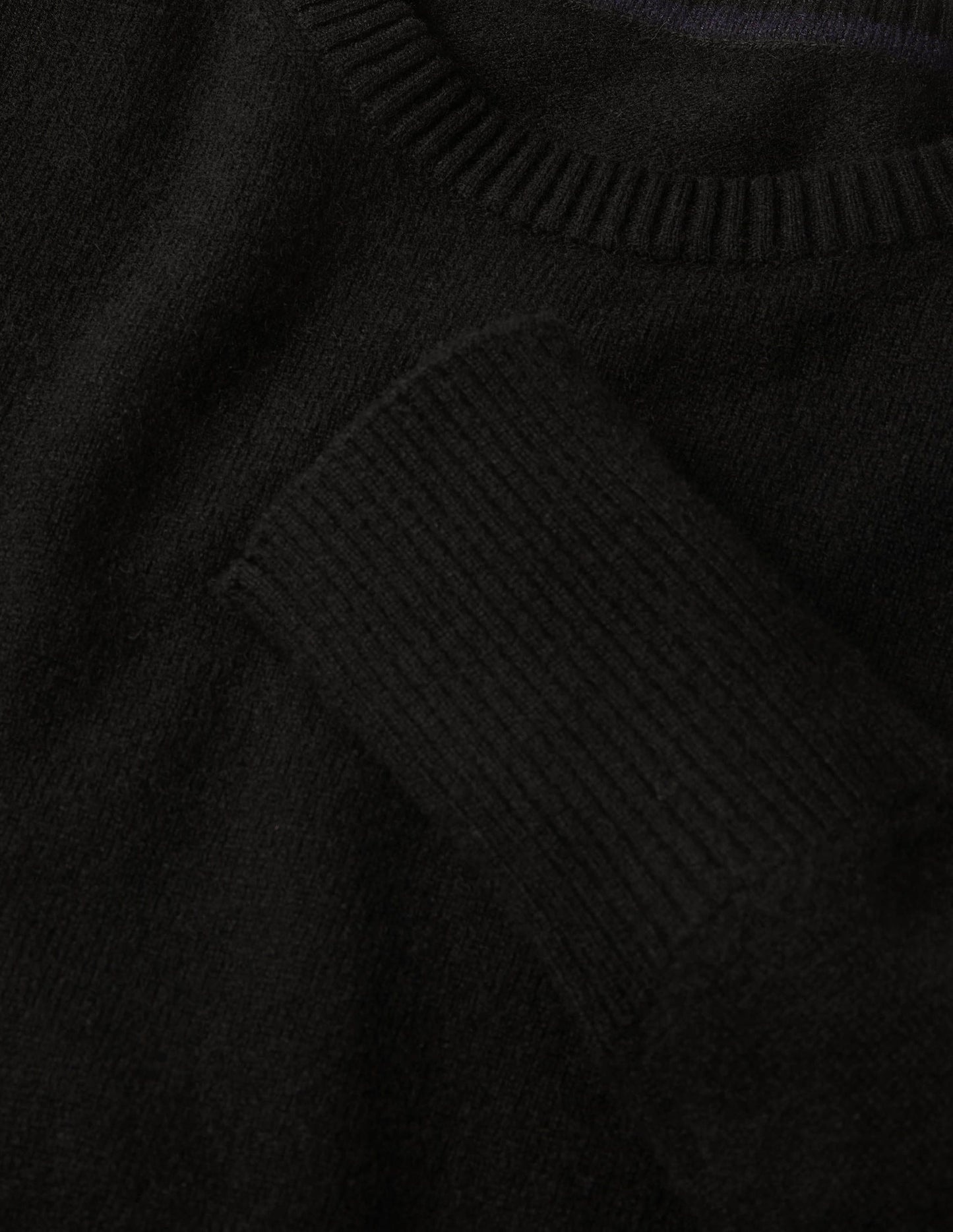 Cashmere Crew Neck Jumper-Black