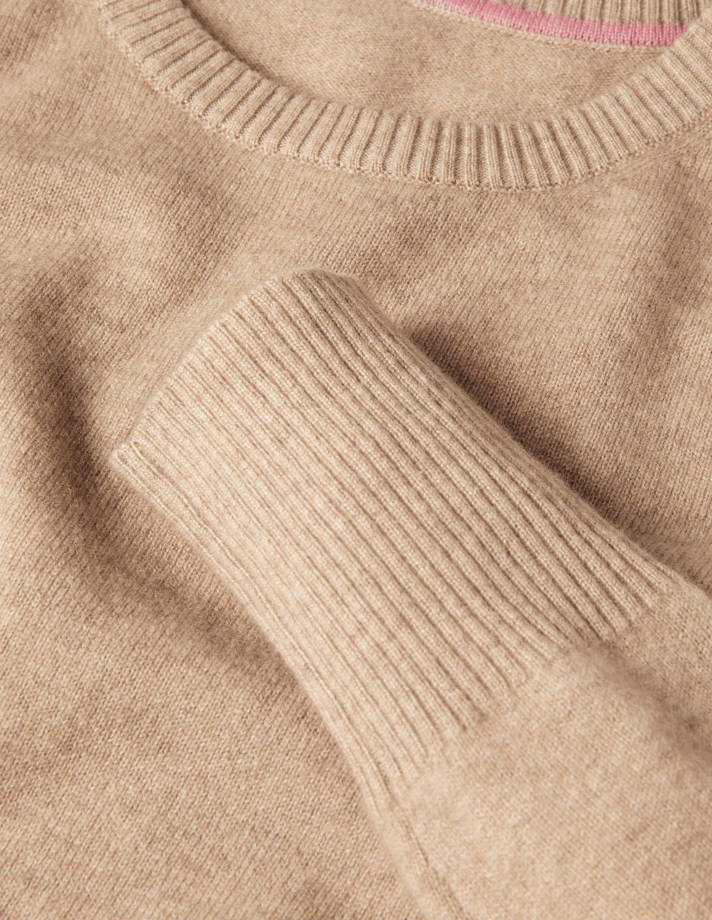 Cashmere Crew Neck Jumper-Chinchilla Melange