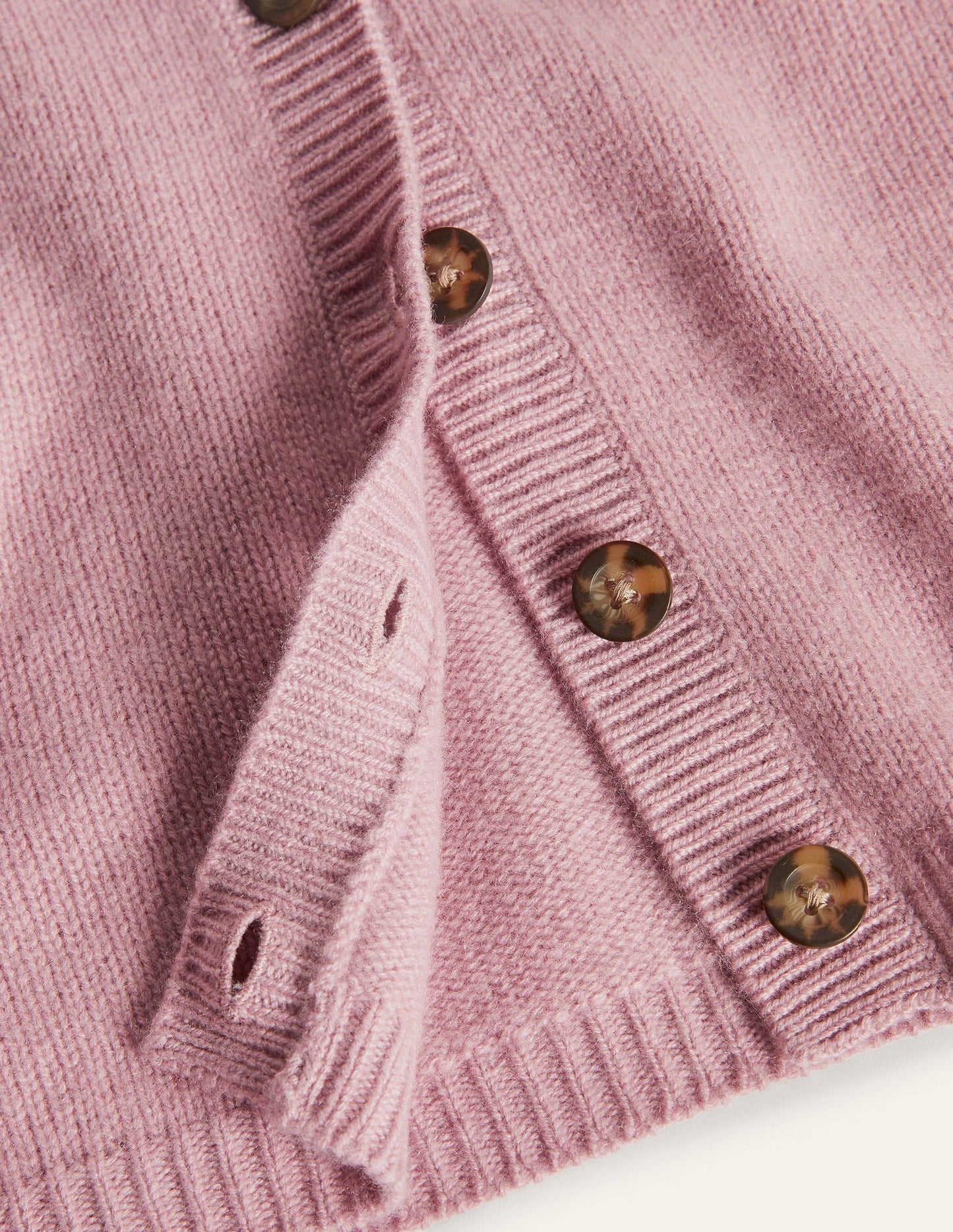 Cashmere Pleat Detail Cardigan-Violet Purple