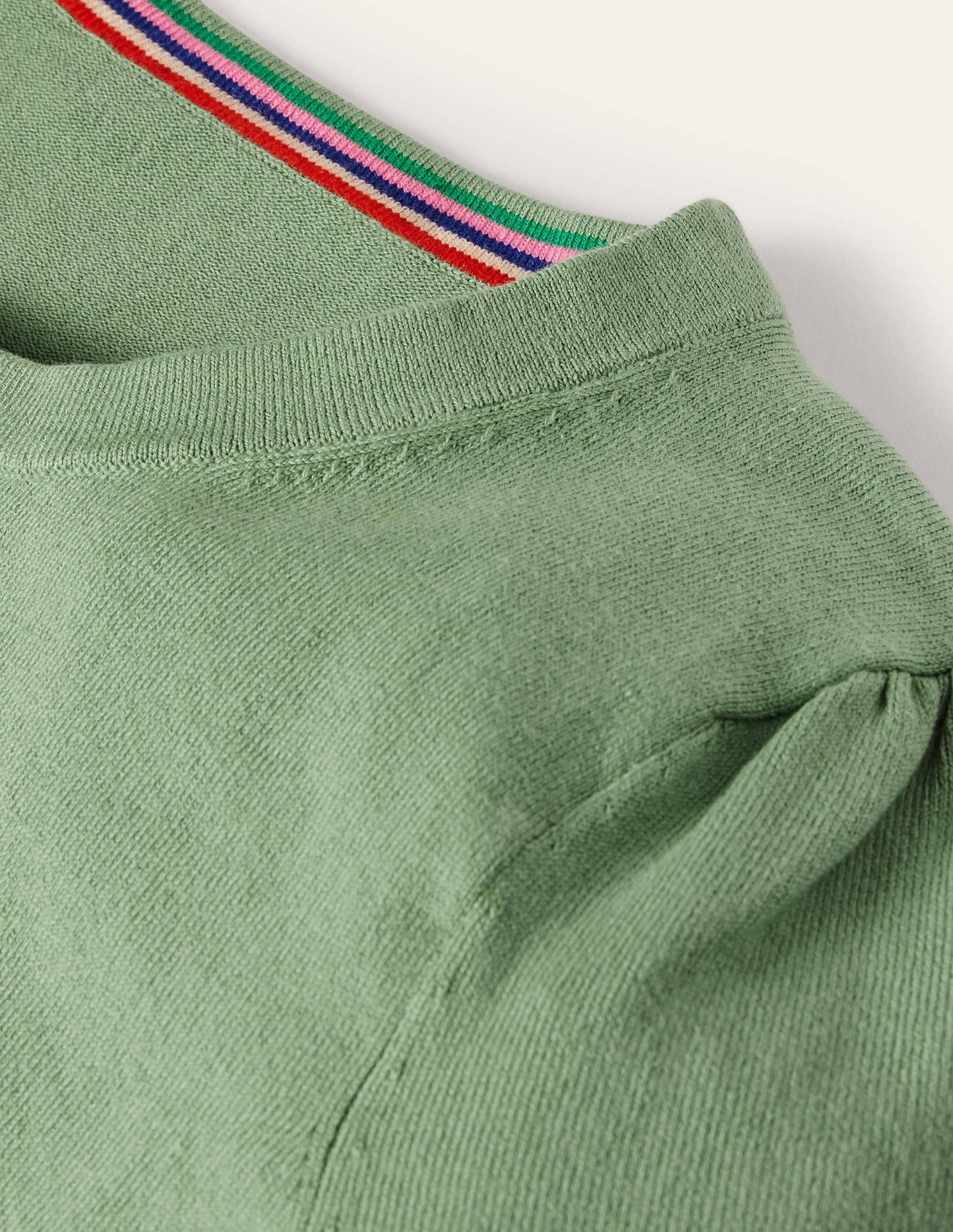 Cotton Crew Knitted Top-Duck Egg