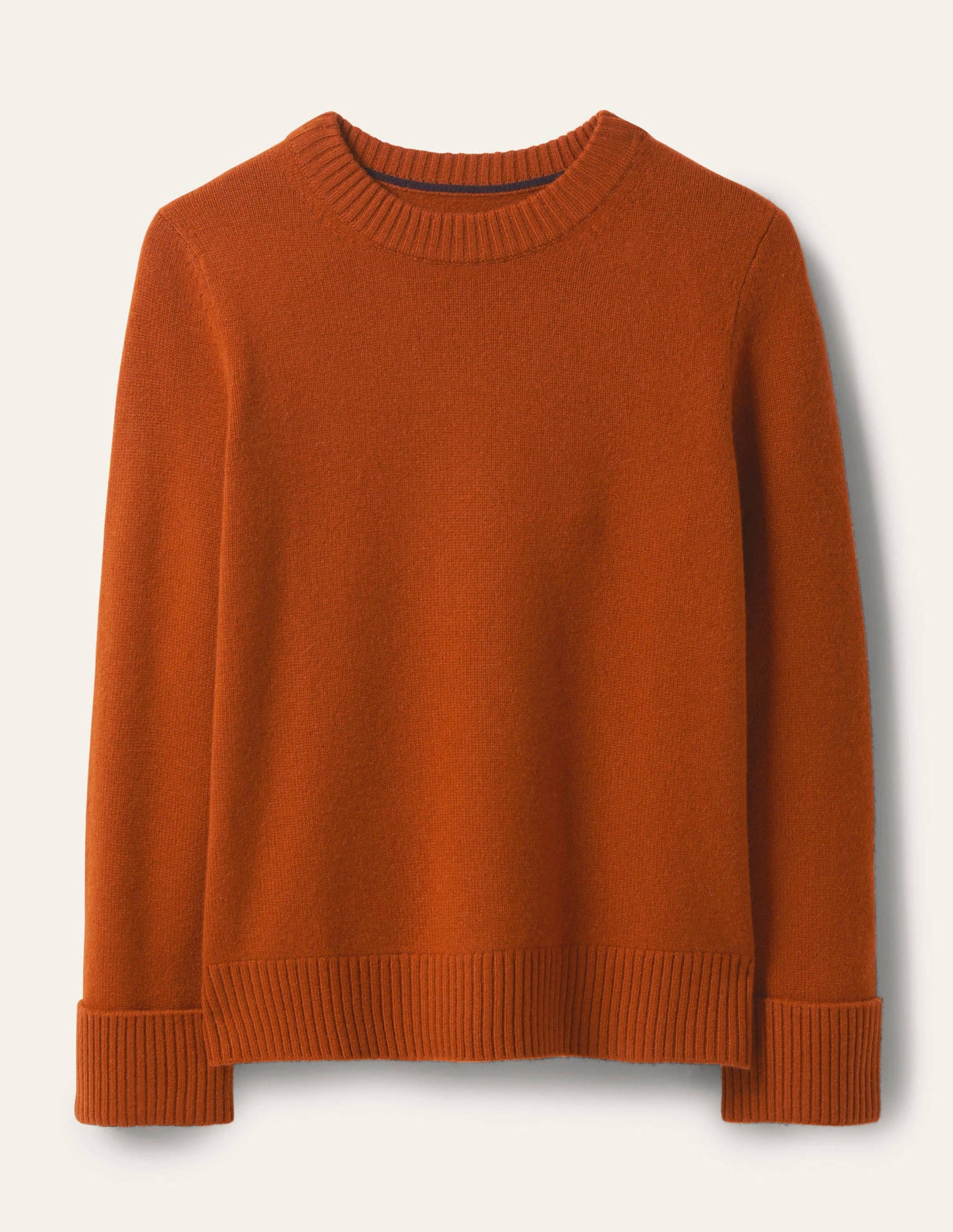 Cashmere Cuff Detail Jumper-Carnelian Red
