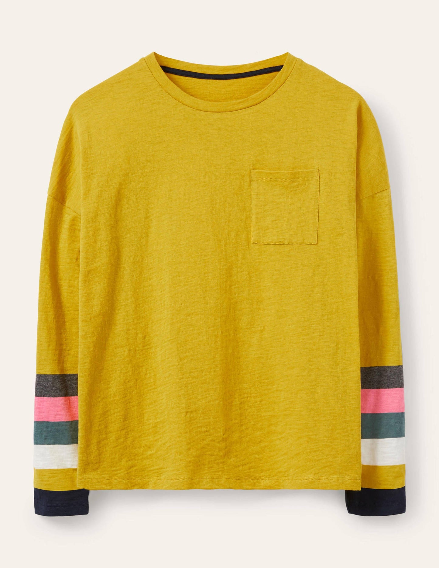Boxy Jersey Tee-Yellow Charcoal Cuff
