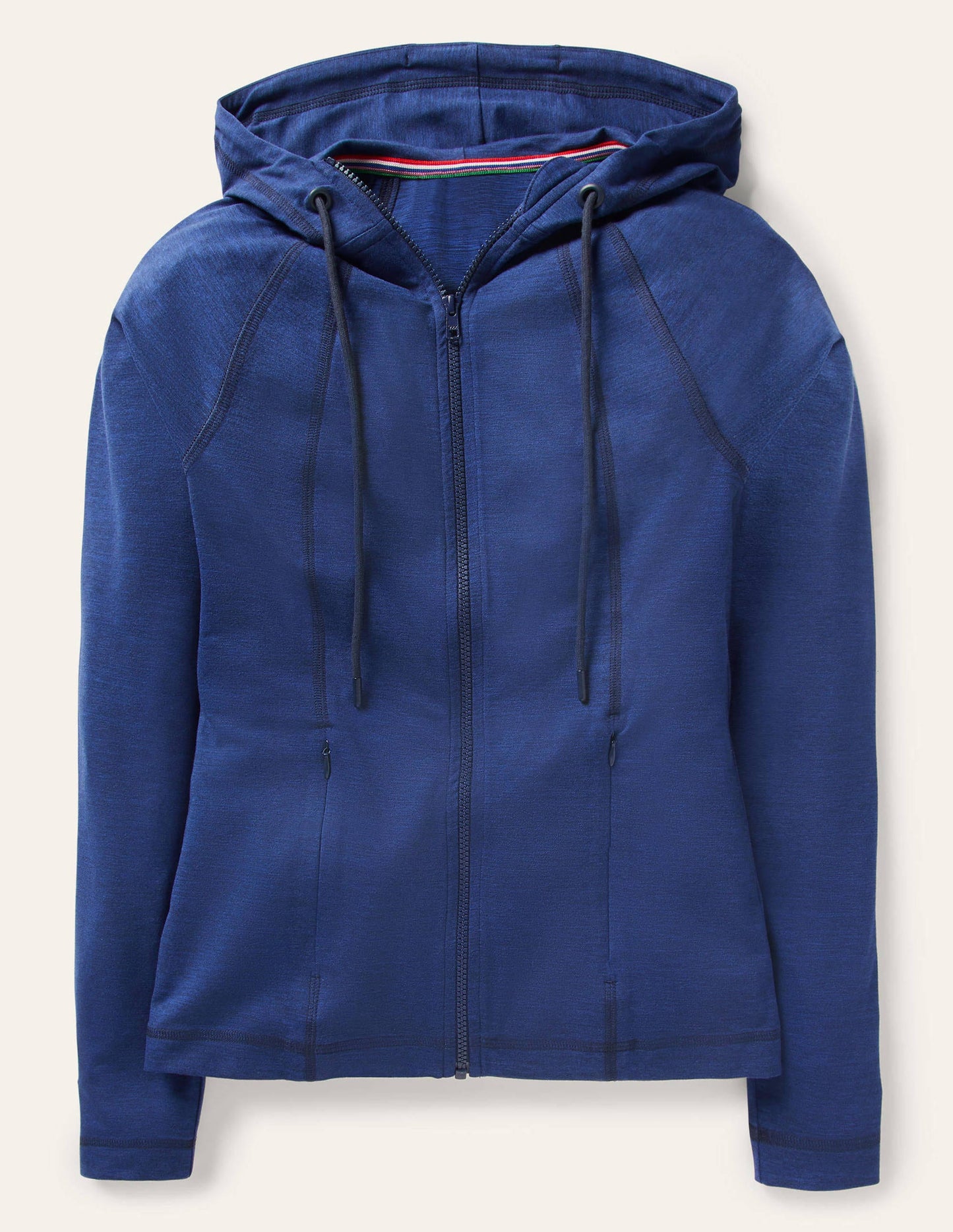 Annie Zip-Up Hooded Jacket-Persian Blue