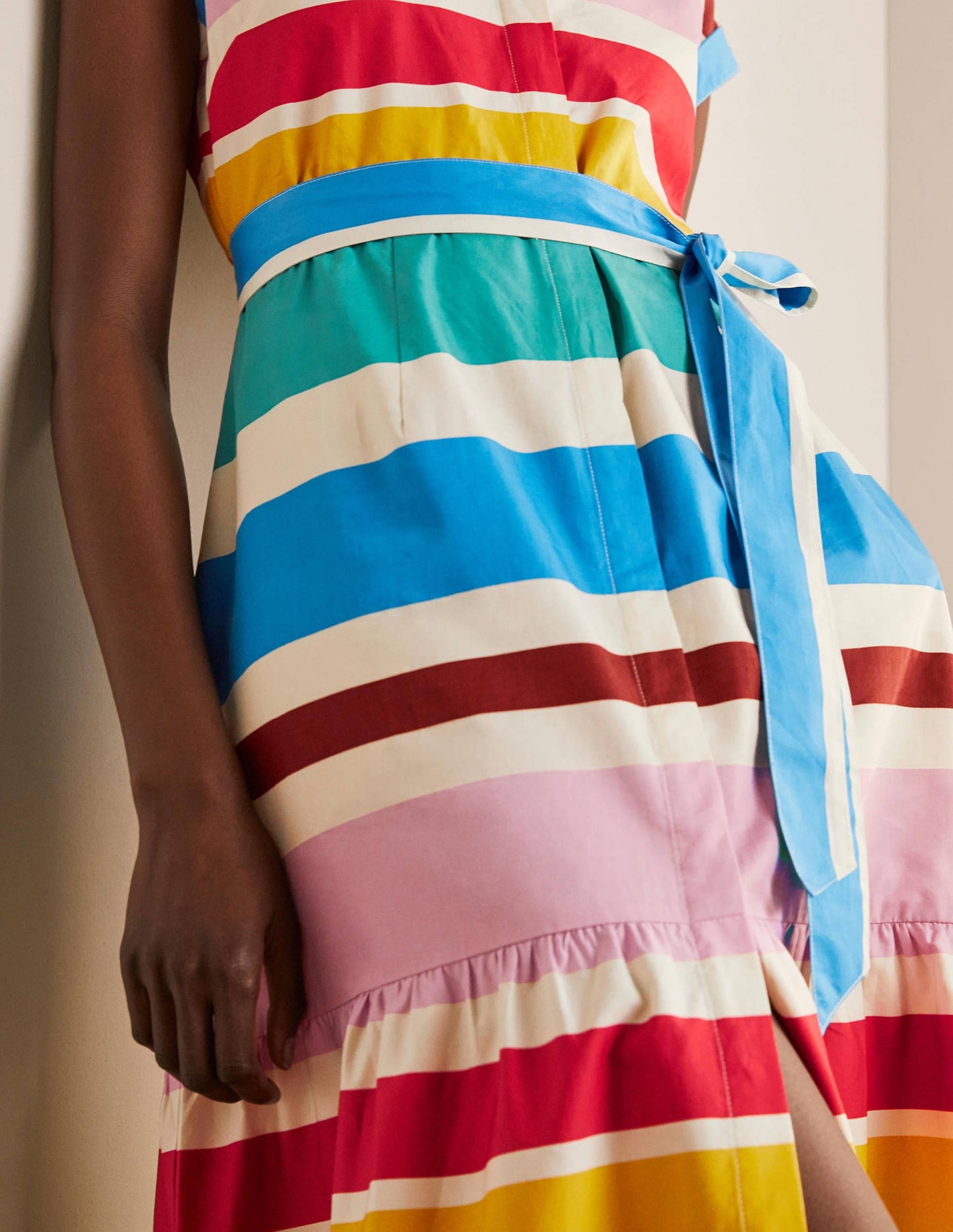 Betty Maxi Shirt Dress-Summer Multistripe