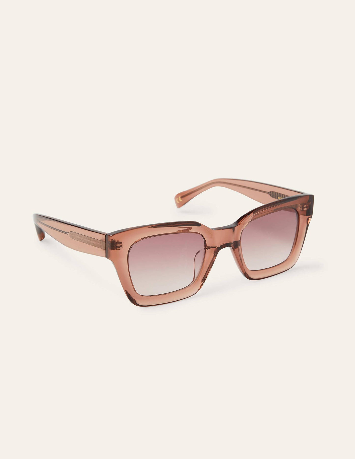 Chunky Frame Sunglasses-Crystal Brown