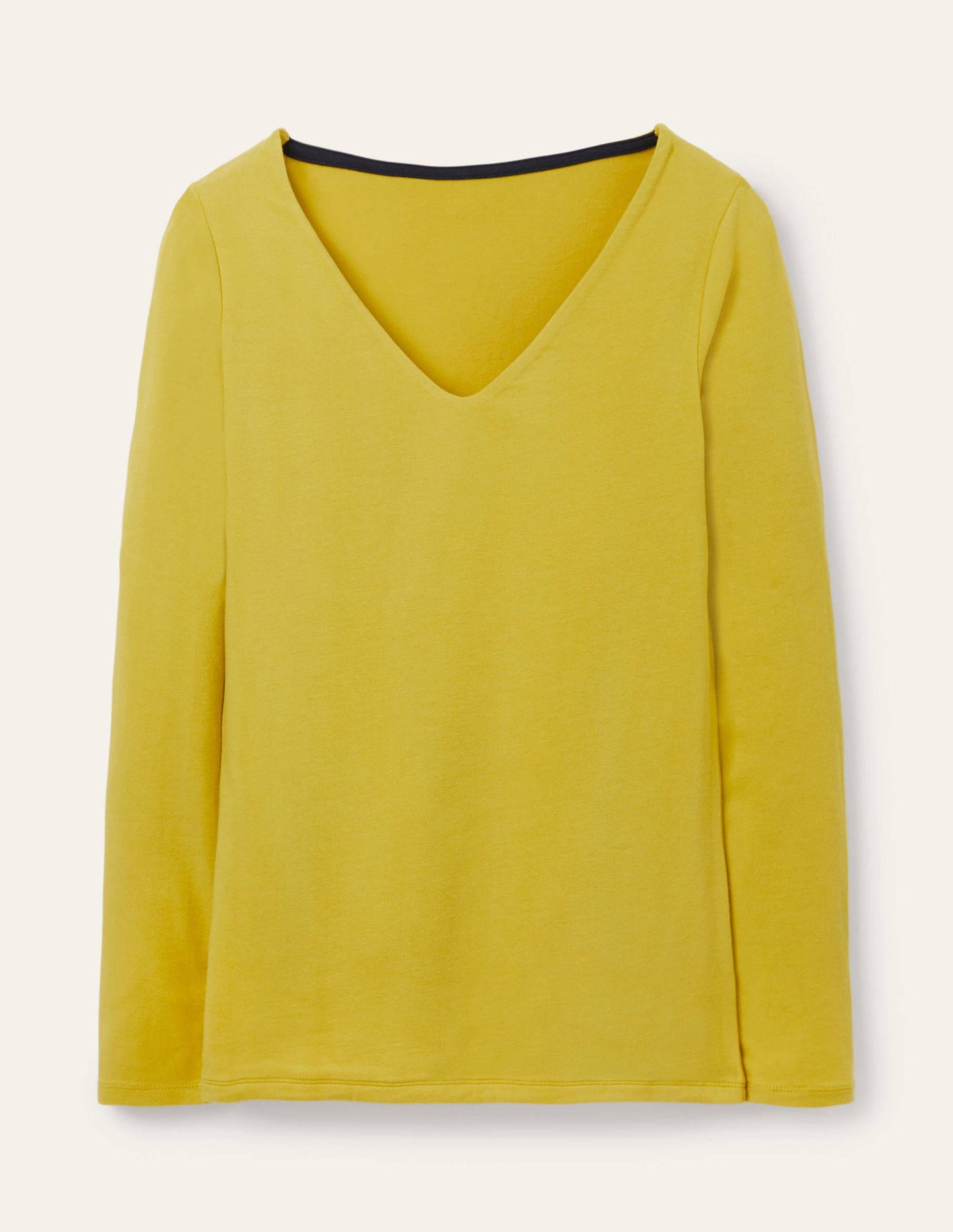 Double Layer V-neck Top-Chartreuse