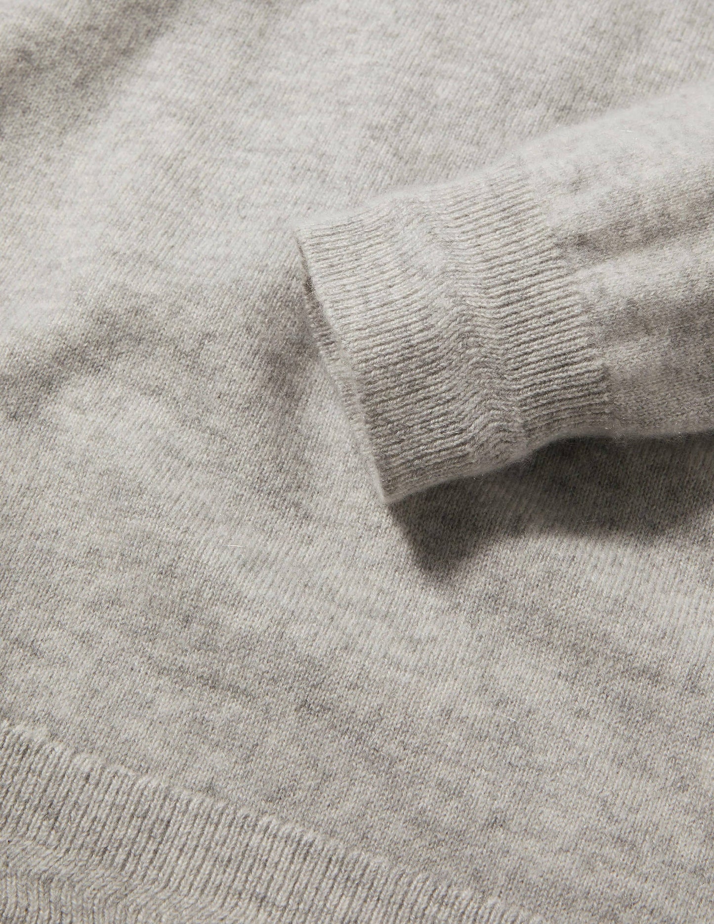 Cashmere Crew Neck Jumper-Grey Melange