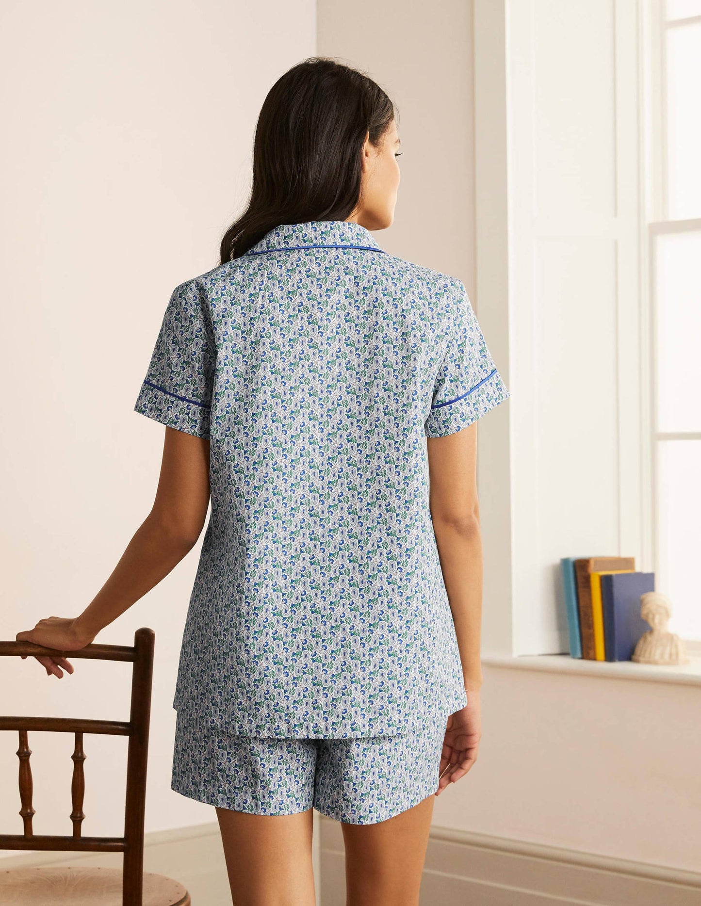 Phoebe PJ Shirt-Ivory, Pretty Paisely