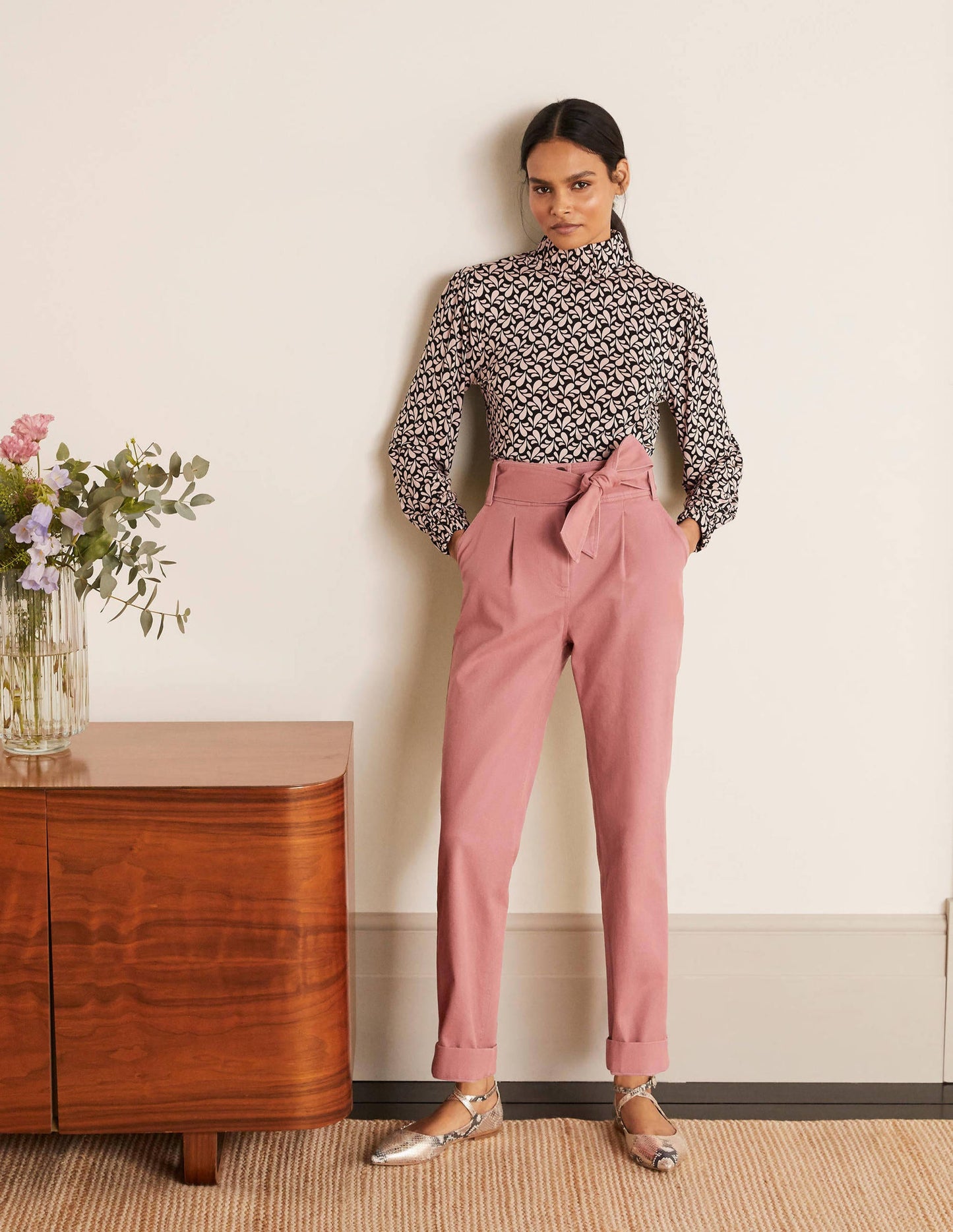 Bude Trousers-Dusty Red