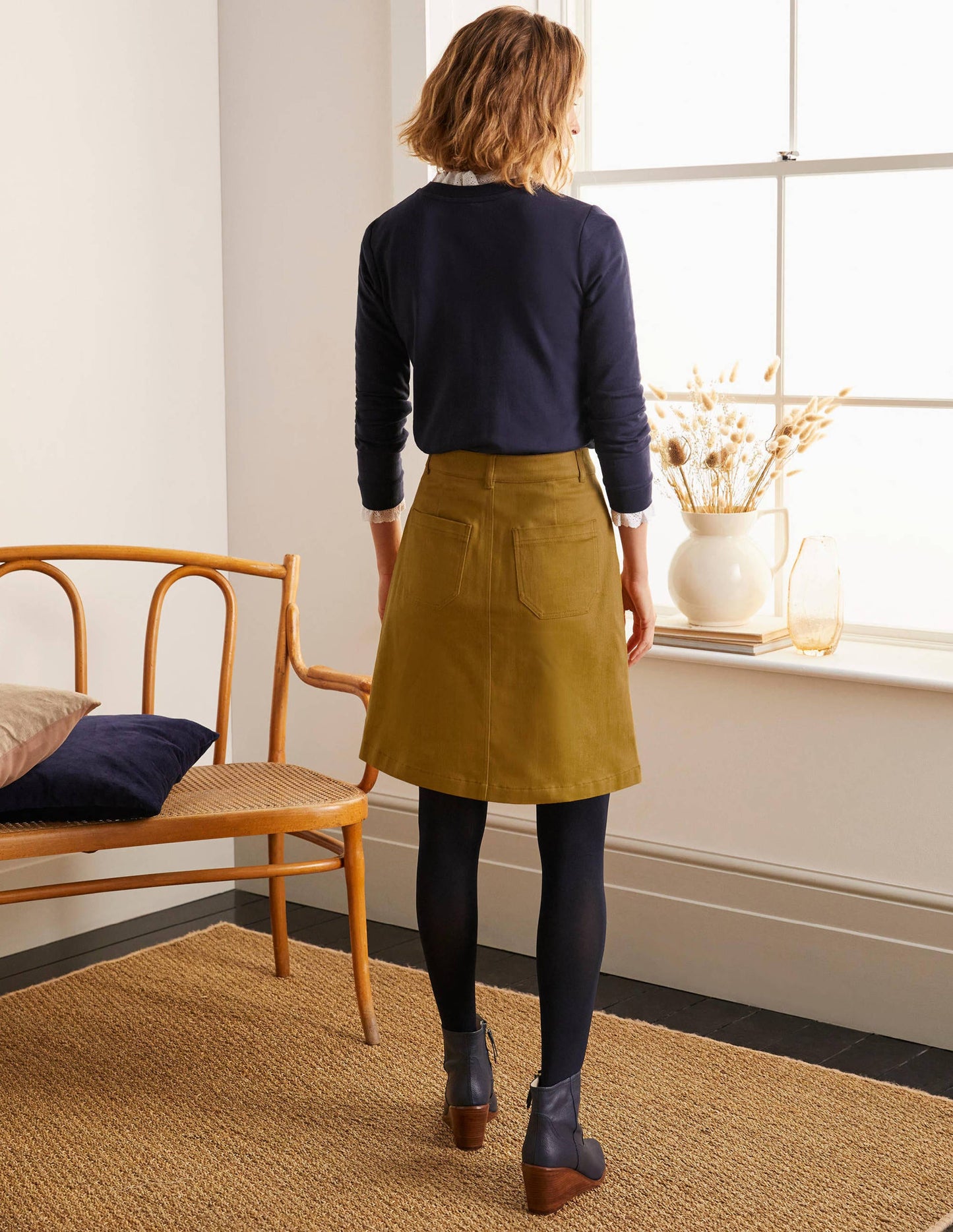 Abingdon Mini Skirt-Frankincense