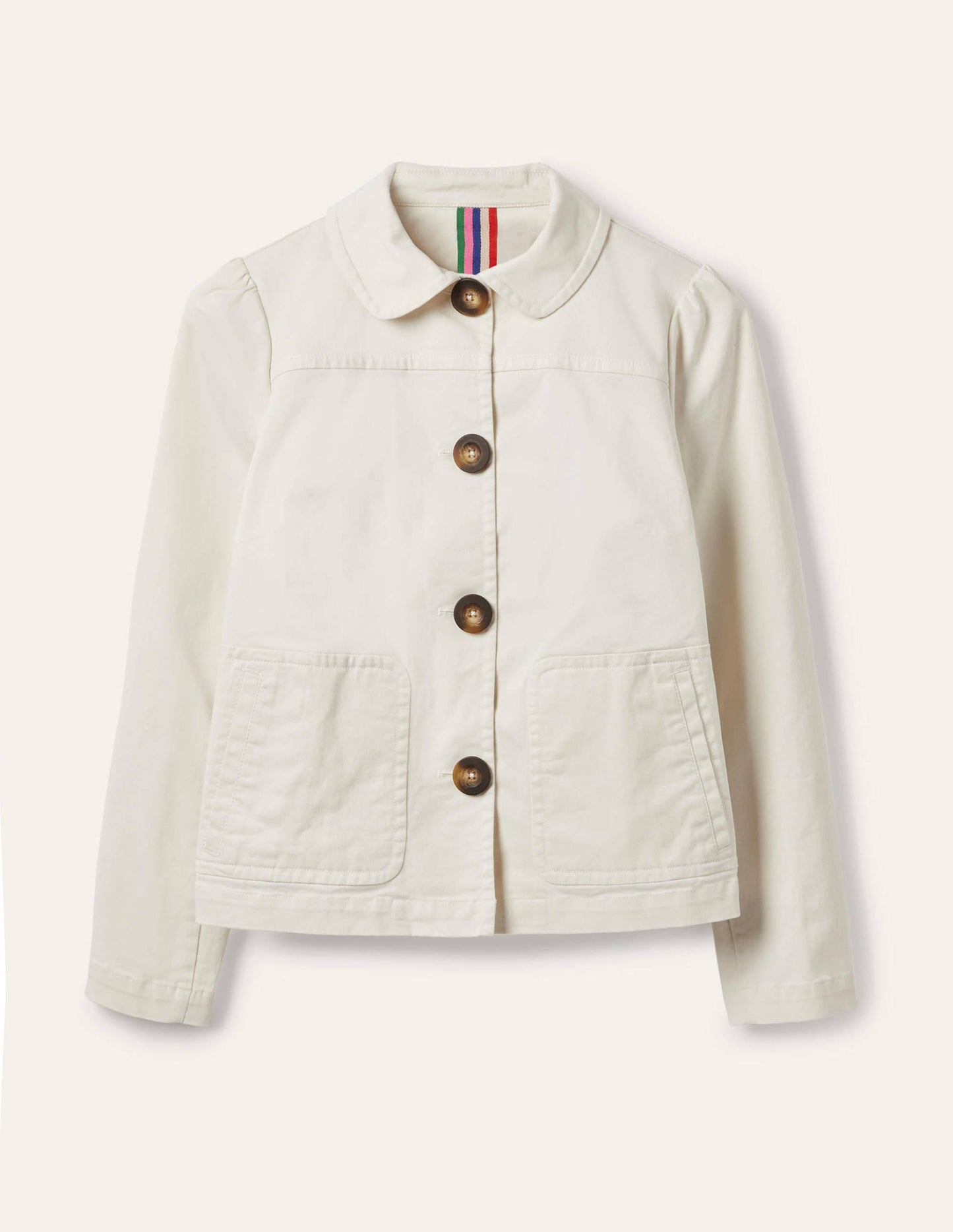 Pocket Detail Jacket-Ecru