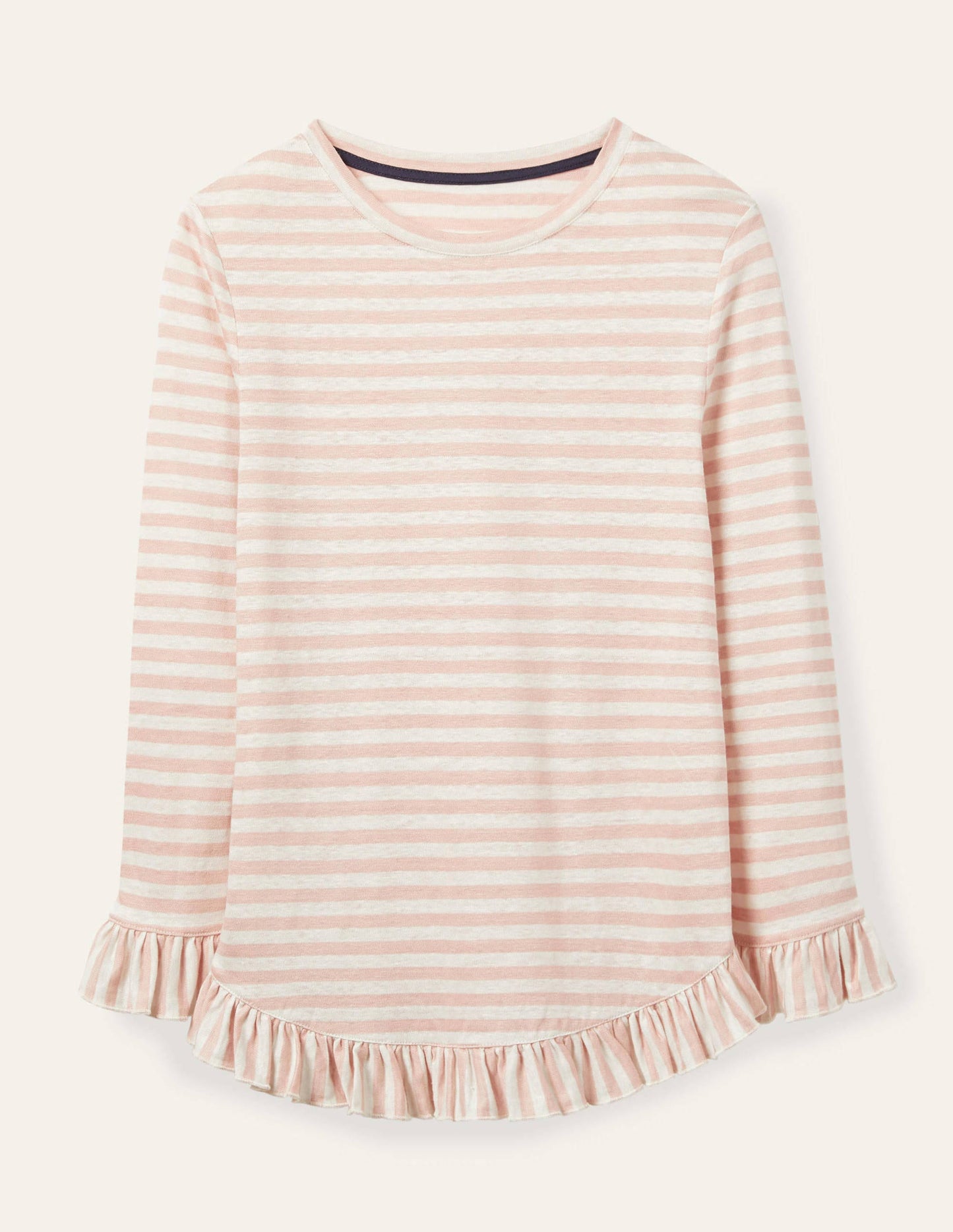 Dorothy Linen Jersey Top-Milkshake/ Ivory