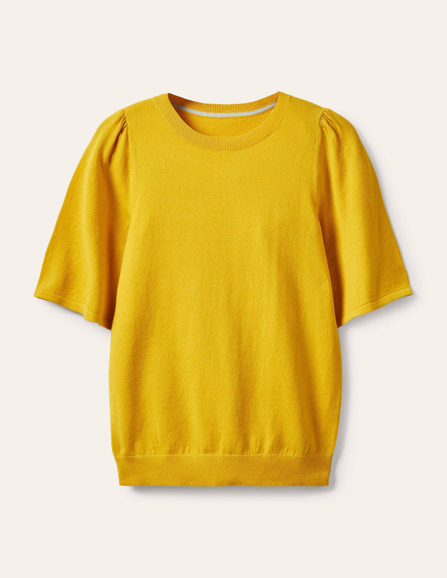 Abbotsbury Knitted Tee-Daffodil