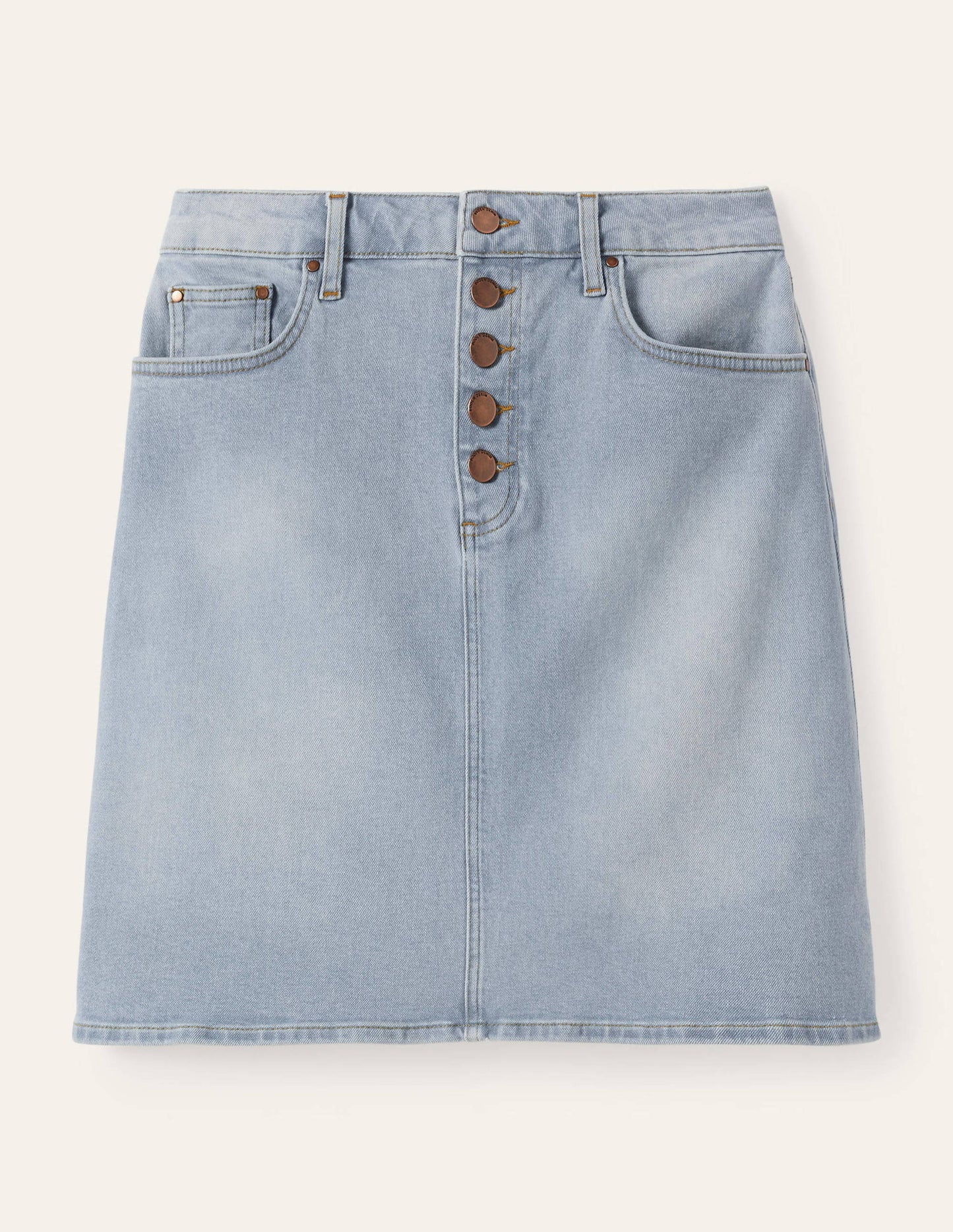 Amelie Girlfriend Skirt-Denim Light Wash