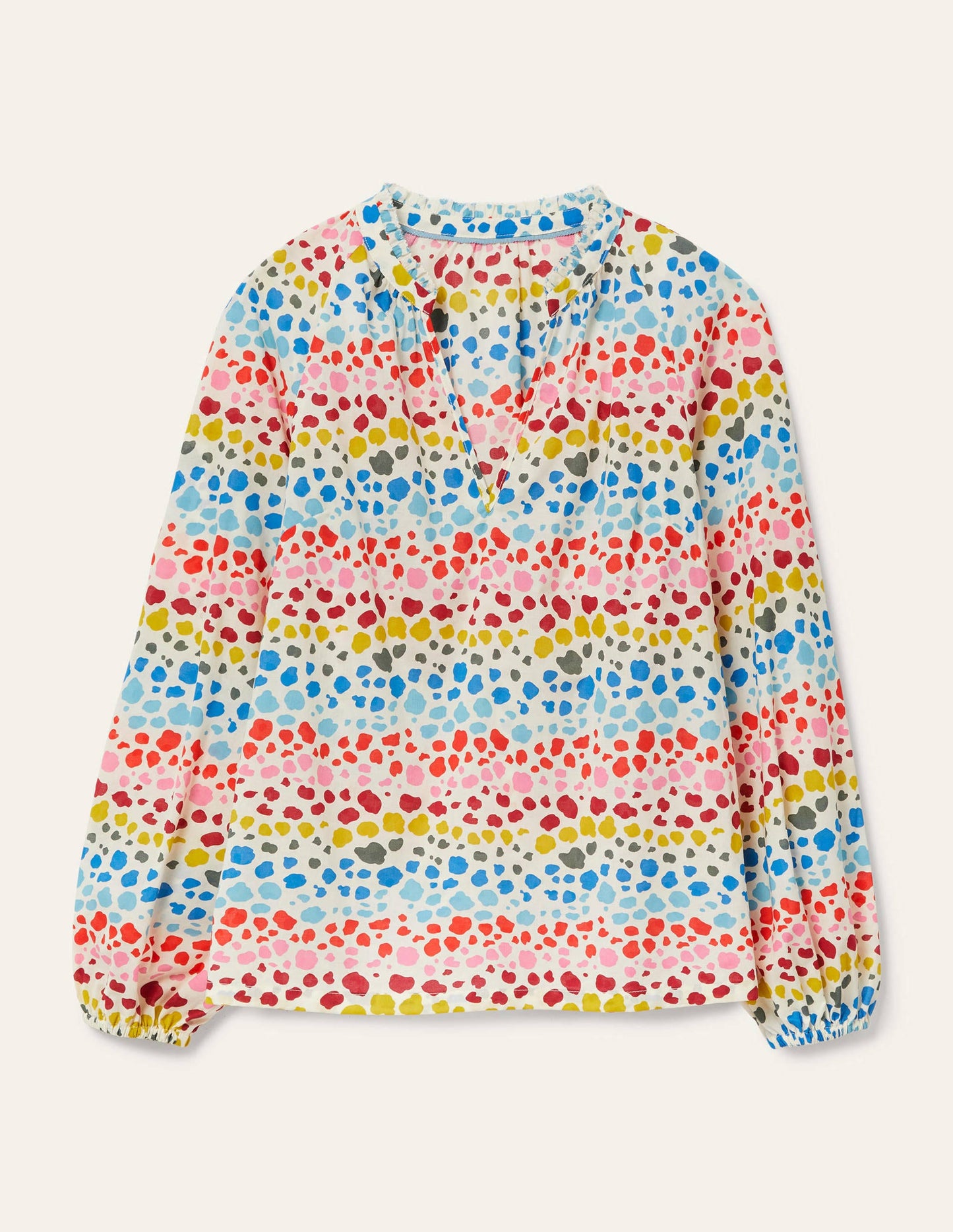 Heather Top-Ivory, Multi Rainbow Leopard